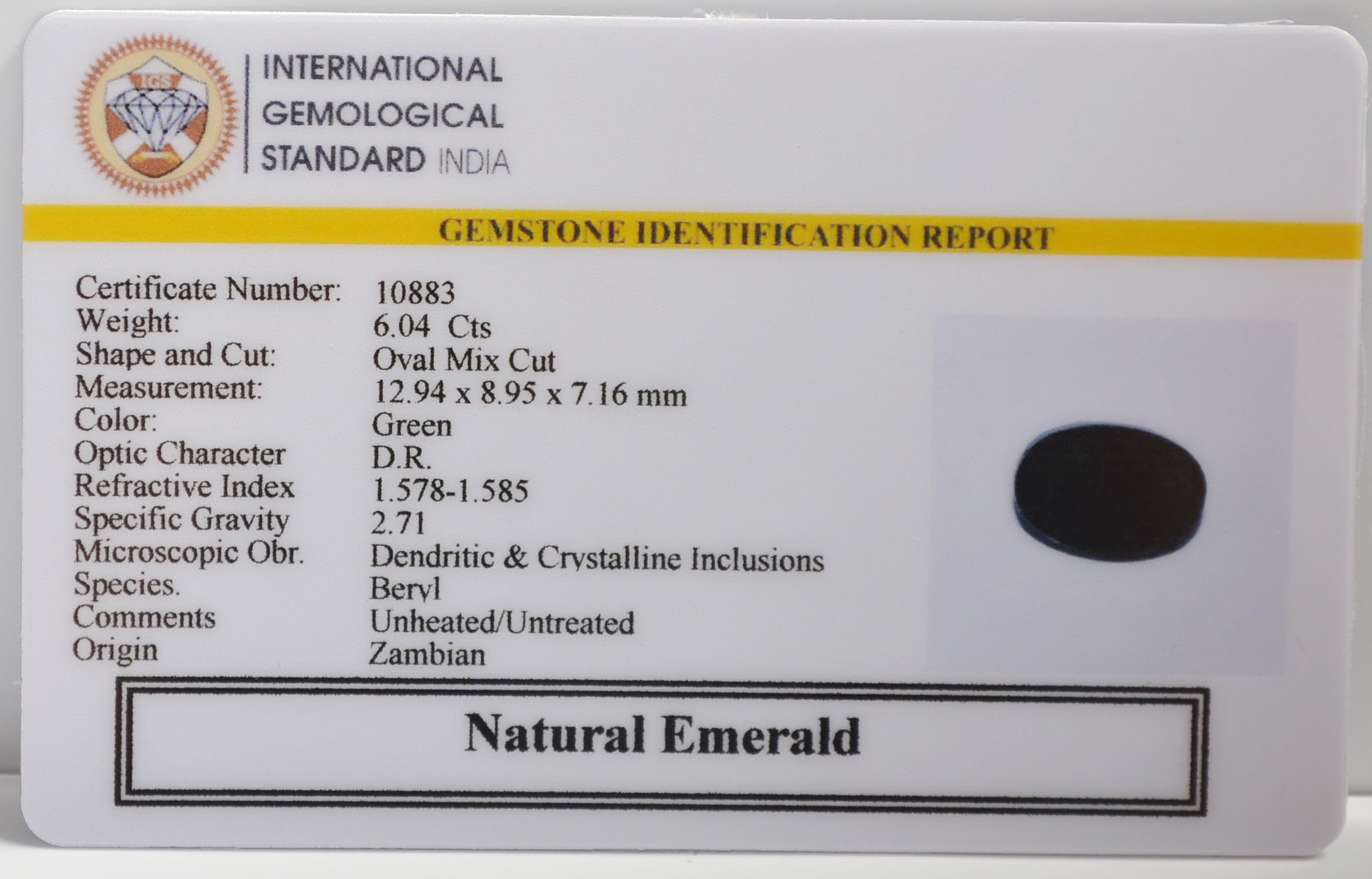 EMR22484 2 EMERALD 6.04 Ct.