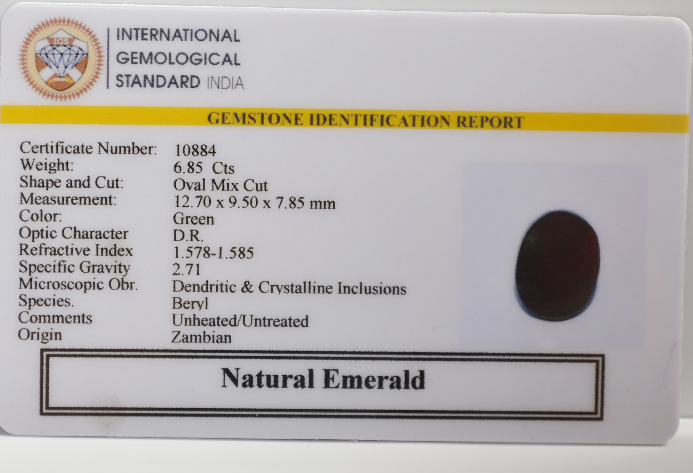 EMR22485 2 EMERALD 6.85 Ct.