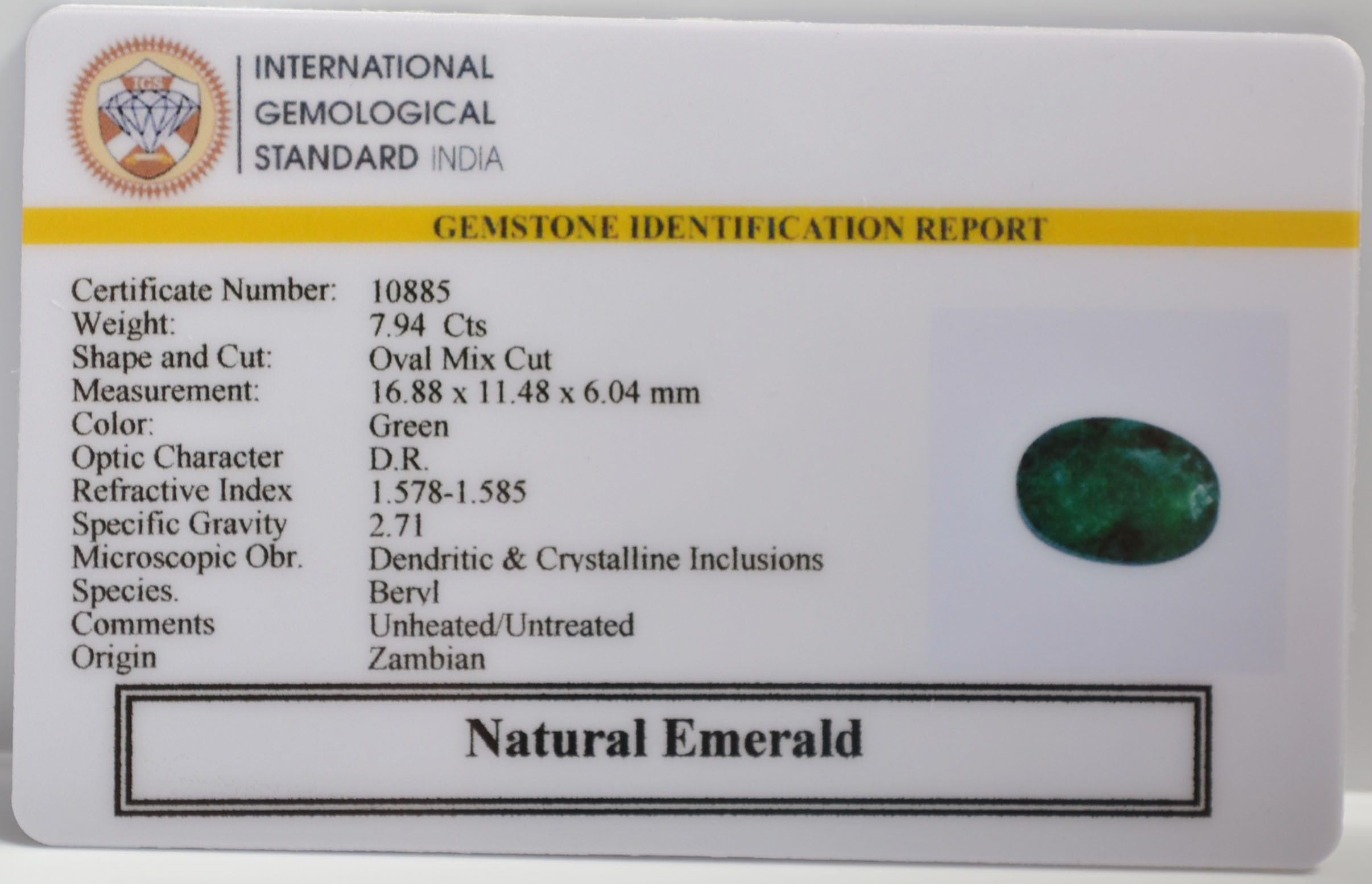 EMR22486 2 EMERALD 7.94 Ct.