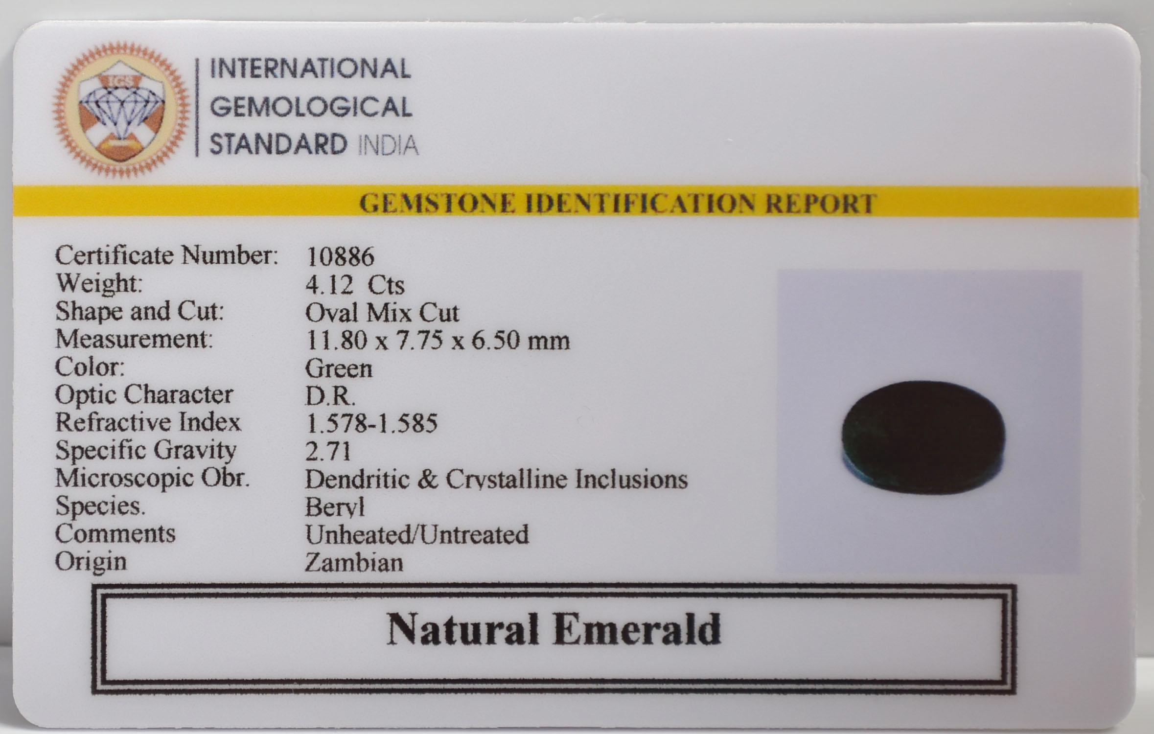 EMR22487 2 EMERALD 4.12 Ct.