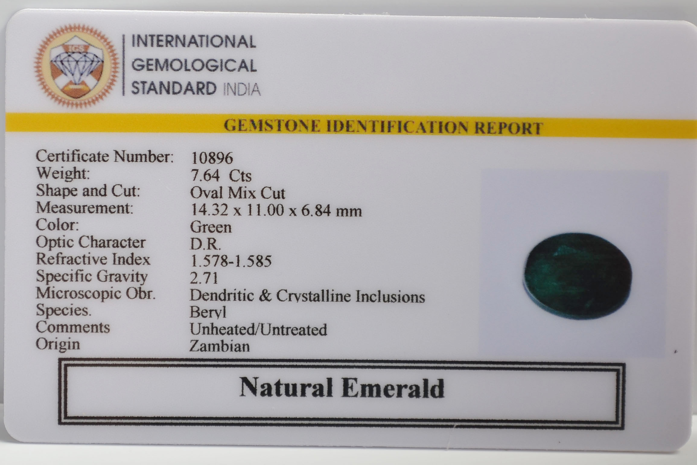EMR22494 2 EMERALD 7.64 Ct.