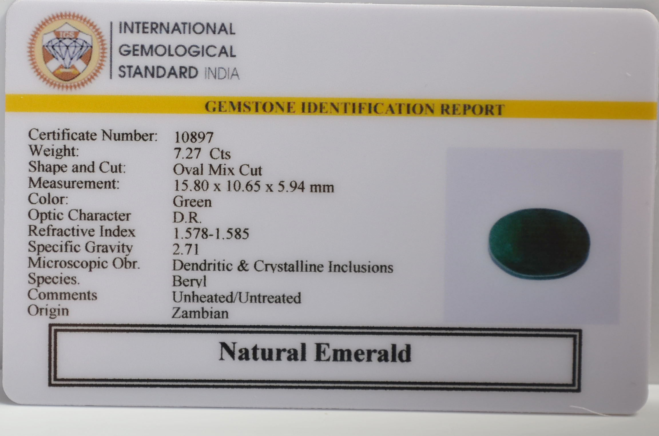 EMR22495 2 EMERALD 7.27 Ct.