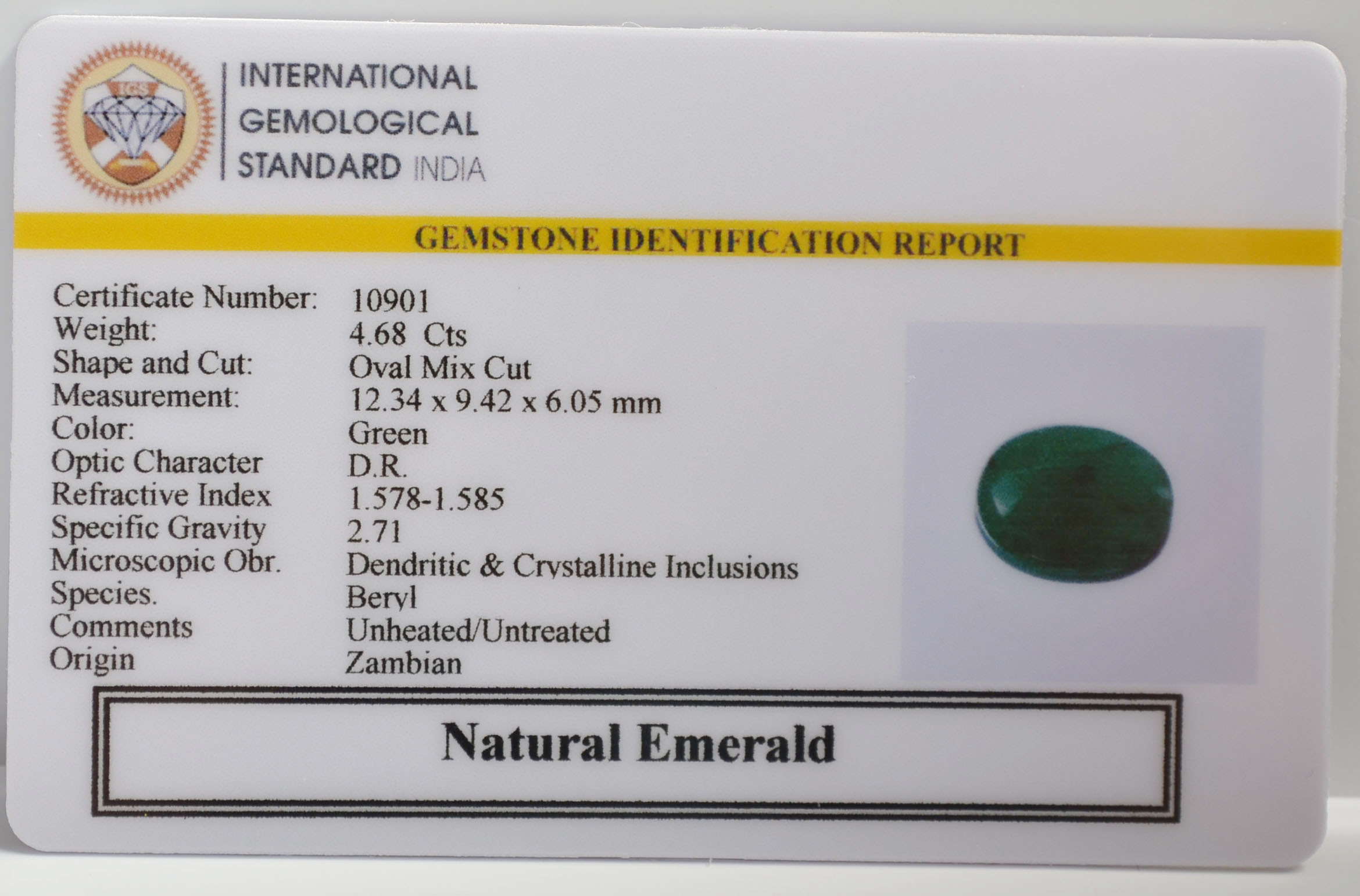EMR22497 2 EMERALD 4.68 Ct.