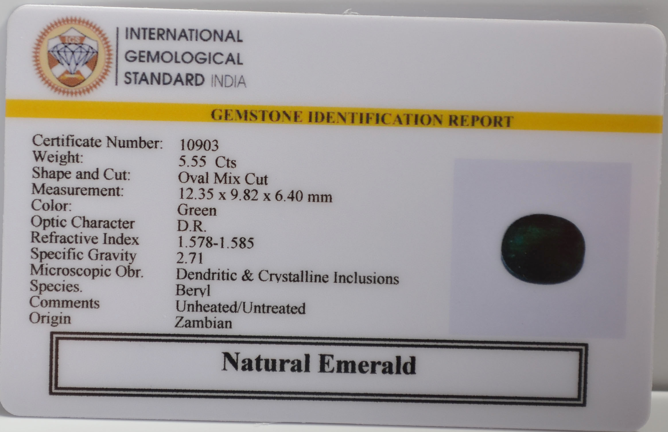 EMR22499 2 EMERALD 5.55 Ct.
