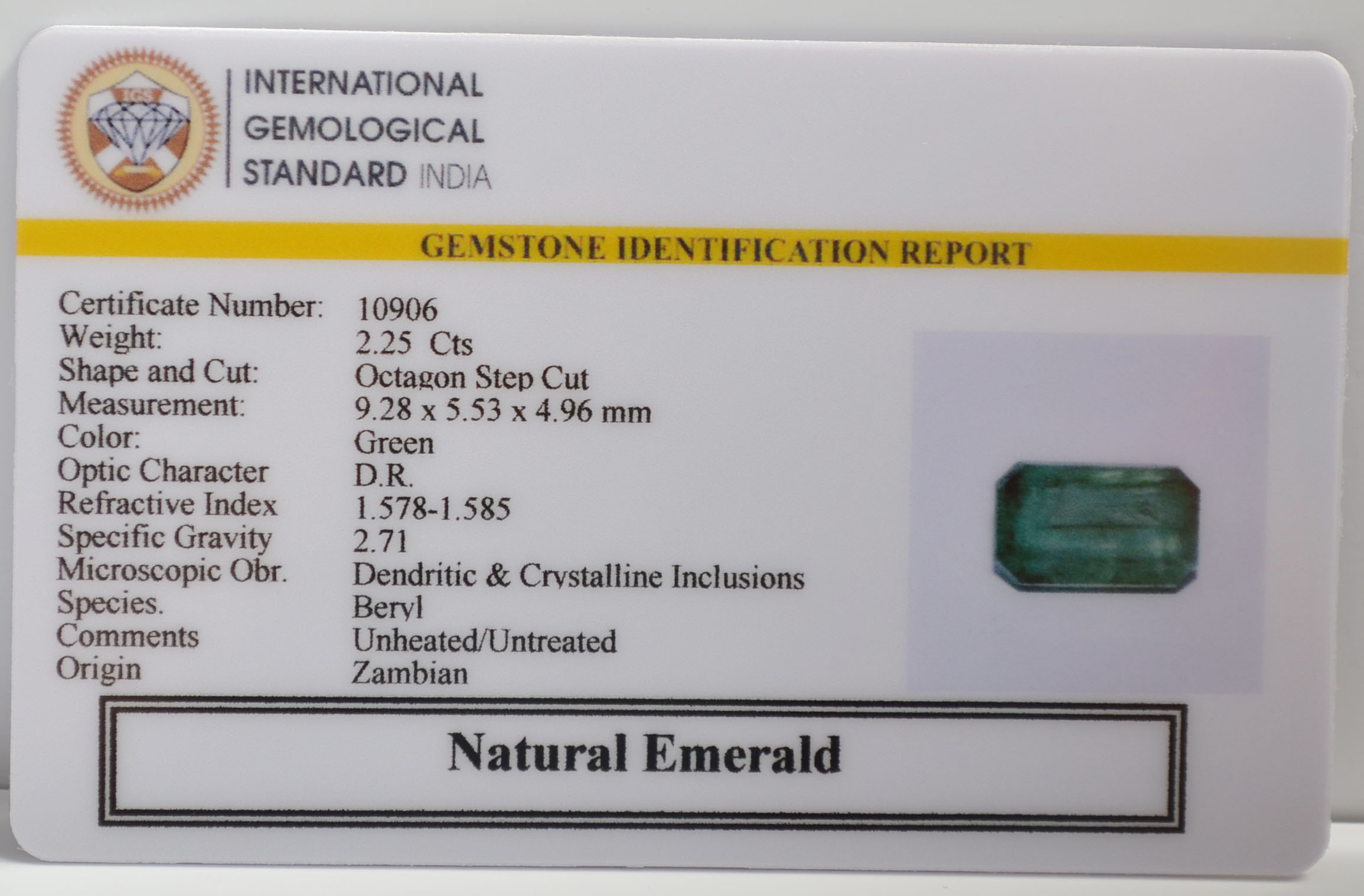 EMR22502 2 EMERALD 2.25 Ct.