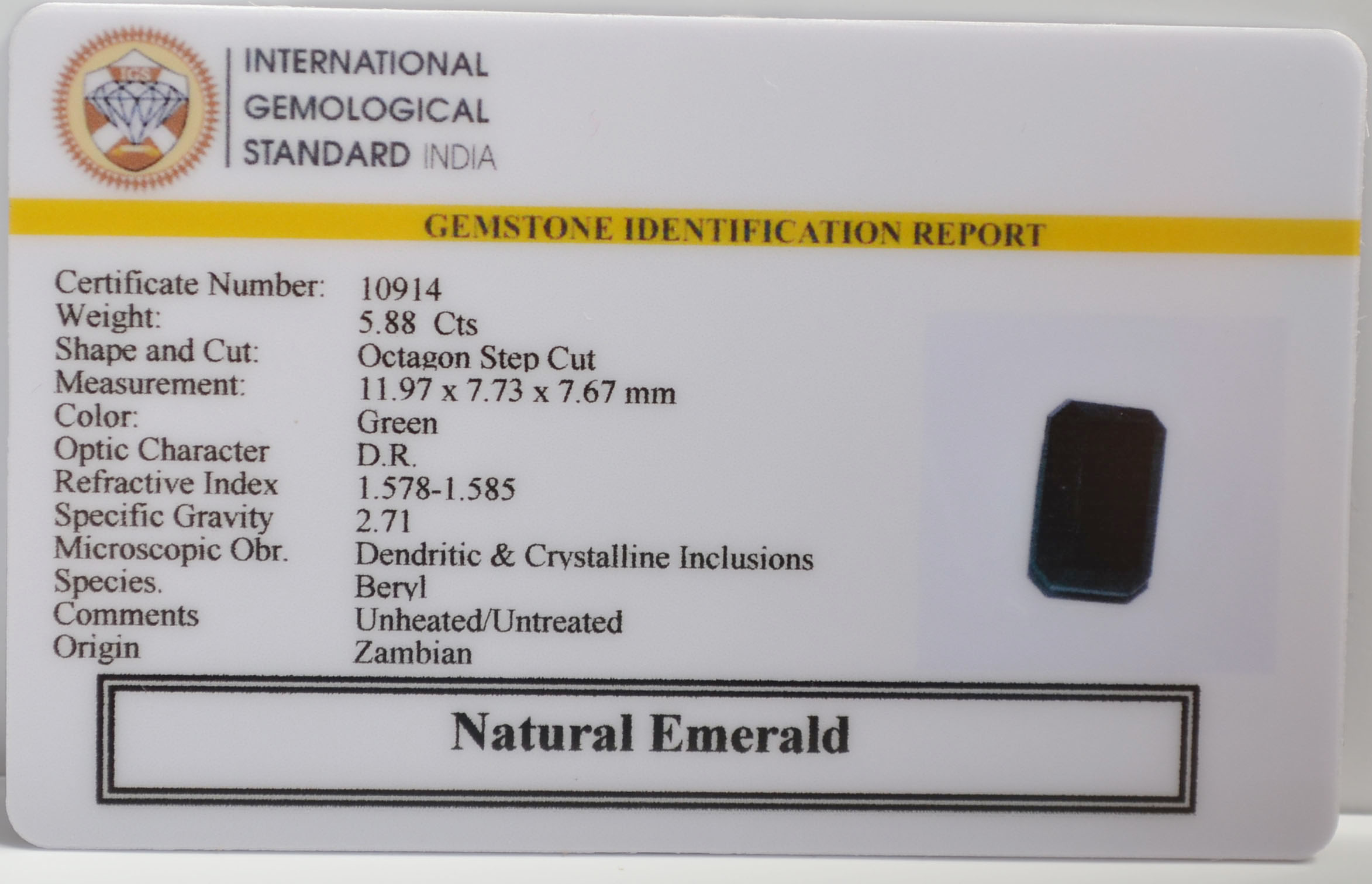 EMR22509 2 EMERALD 5.88 Ct.