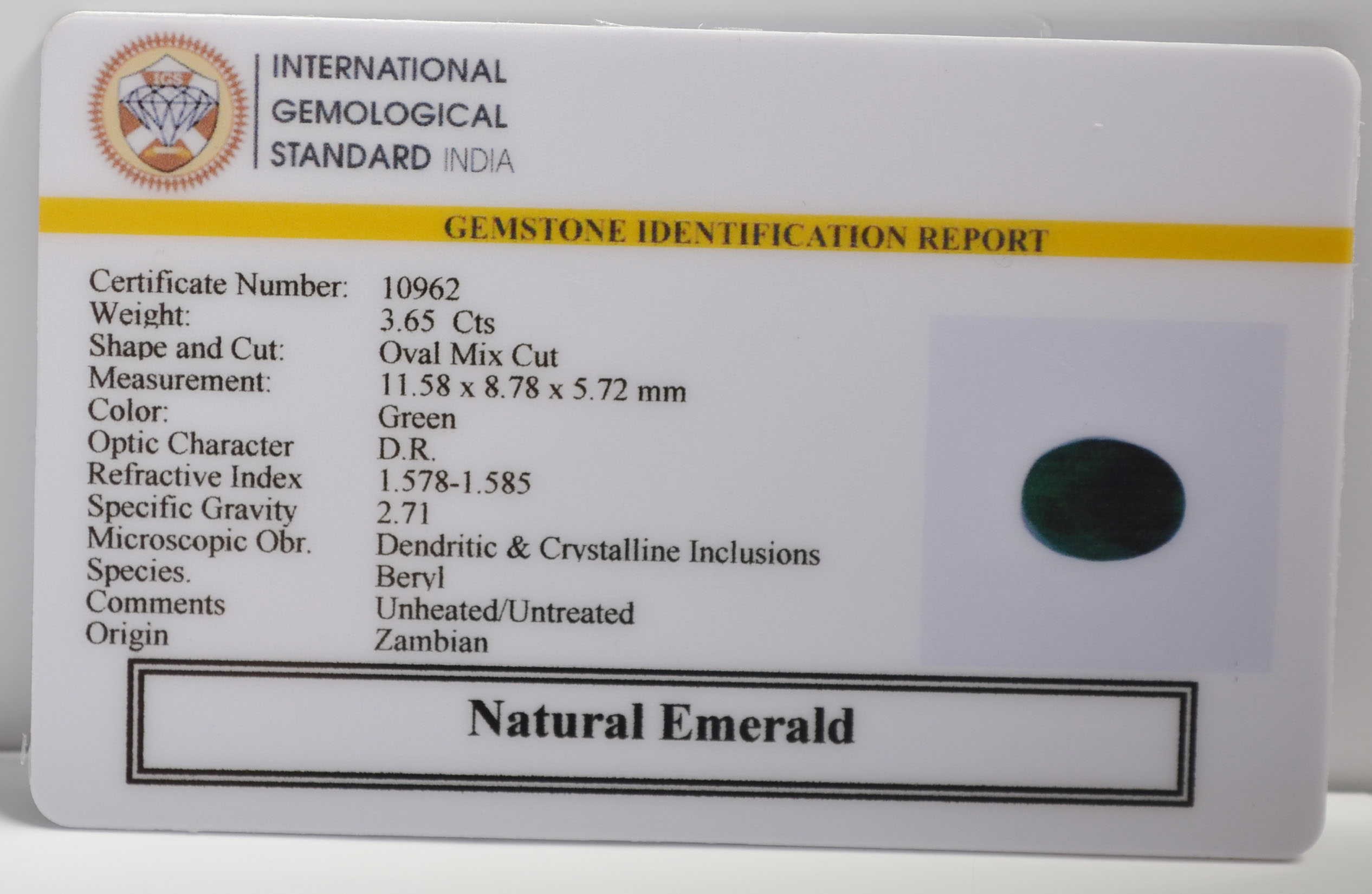 EMR22527 2 EMERALD 3.65 Ct.