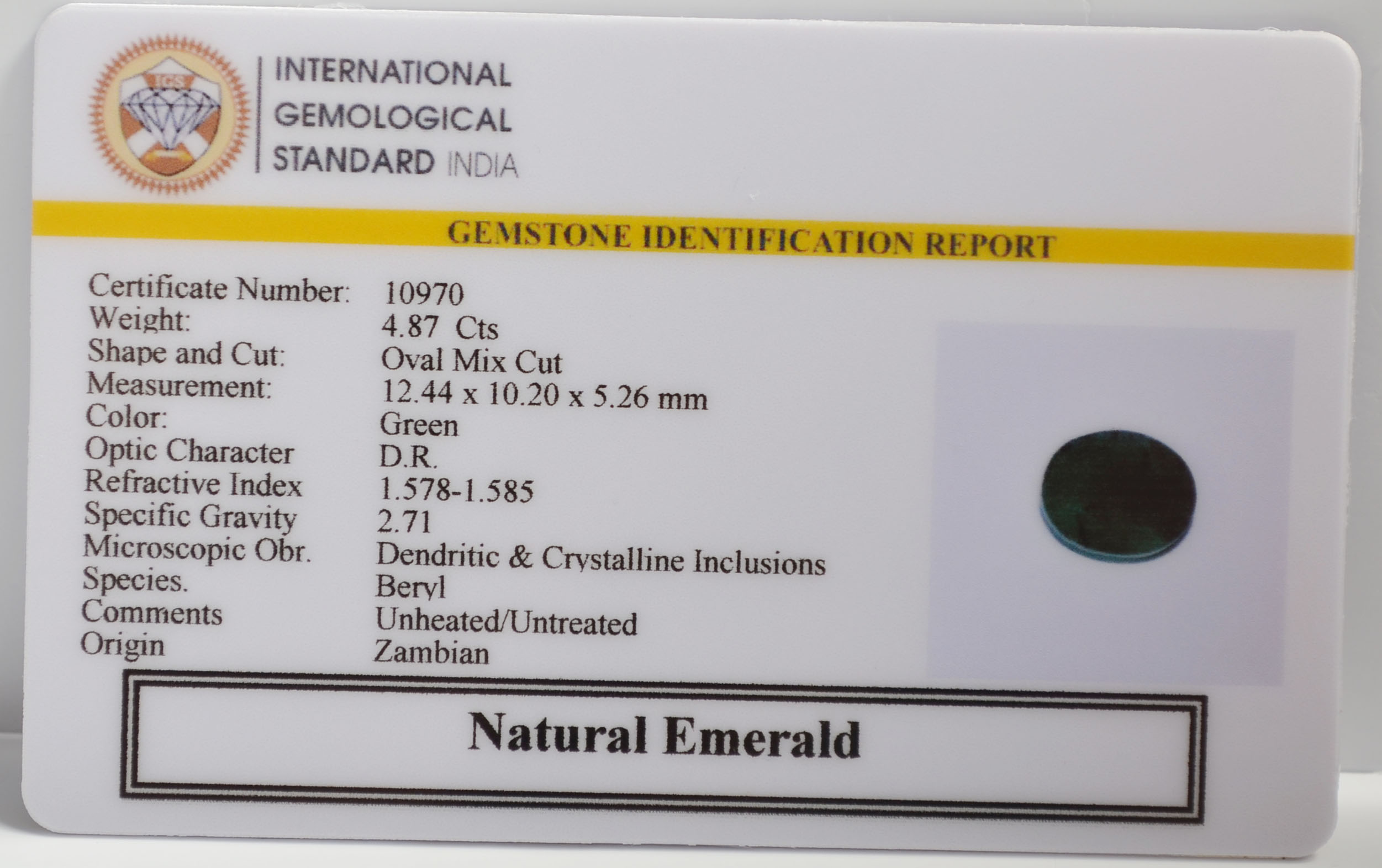 EMR22533 2 EMERALD 4.87 Ct.