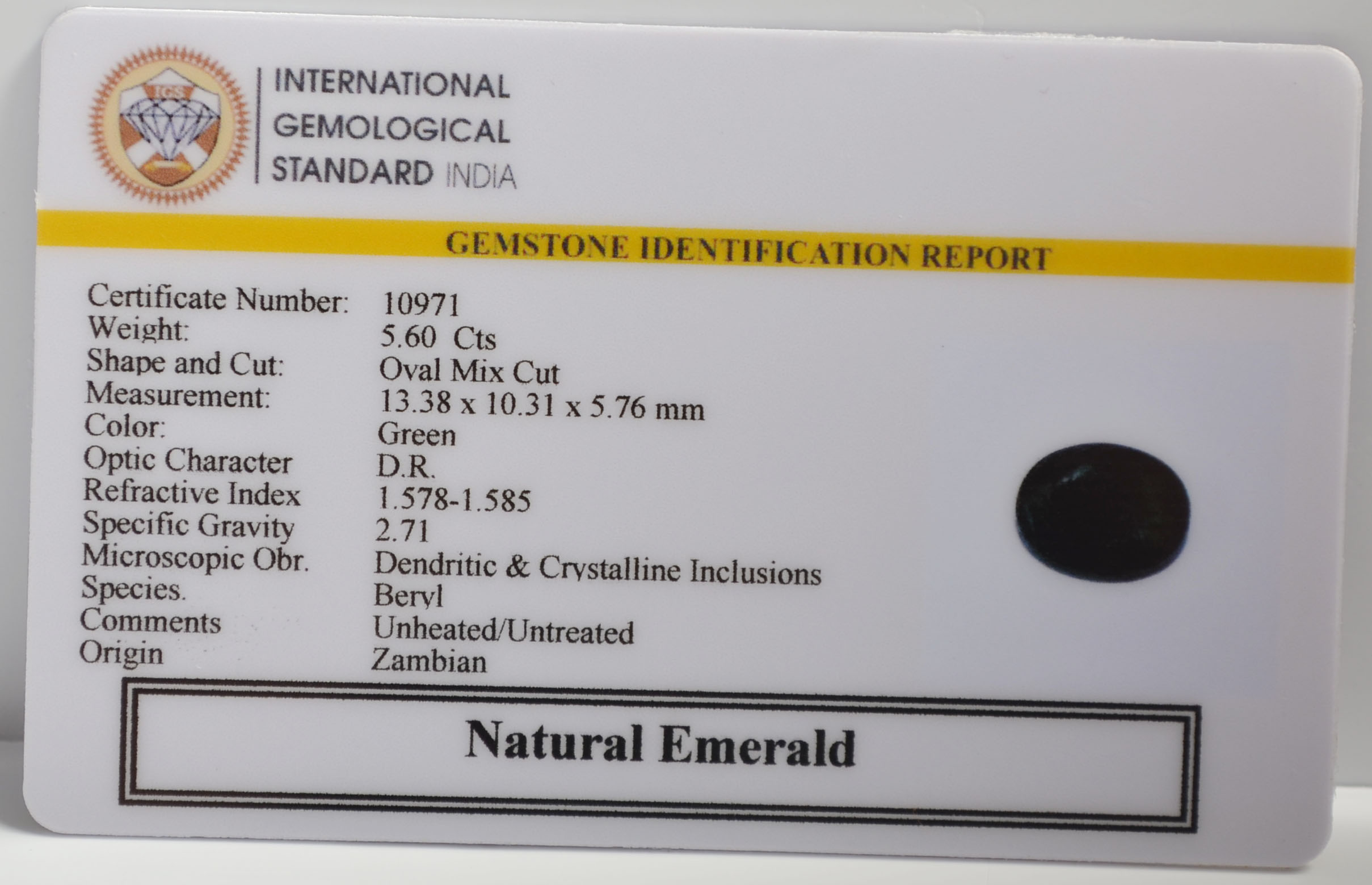 EMR22534 2 EMERALD 5.6 Ct.