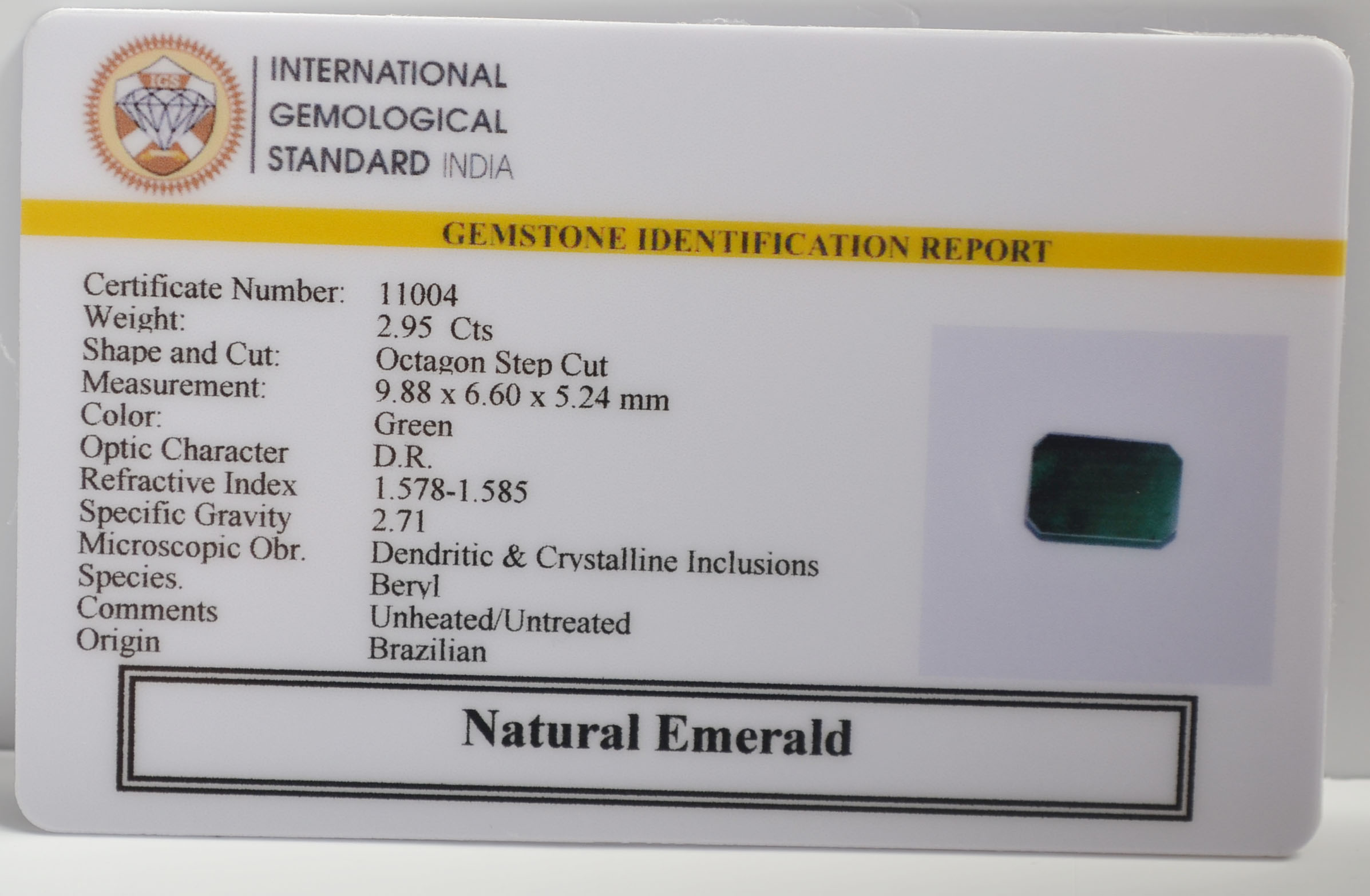 EMR22558 2 EMERALD 2.95 Ct.