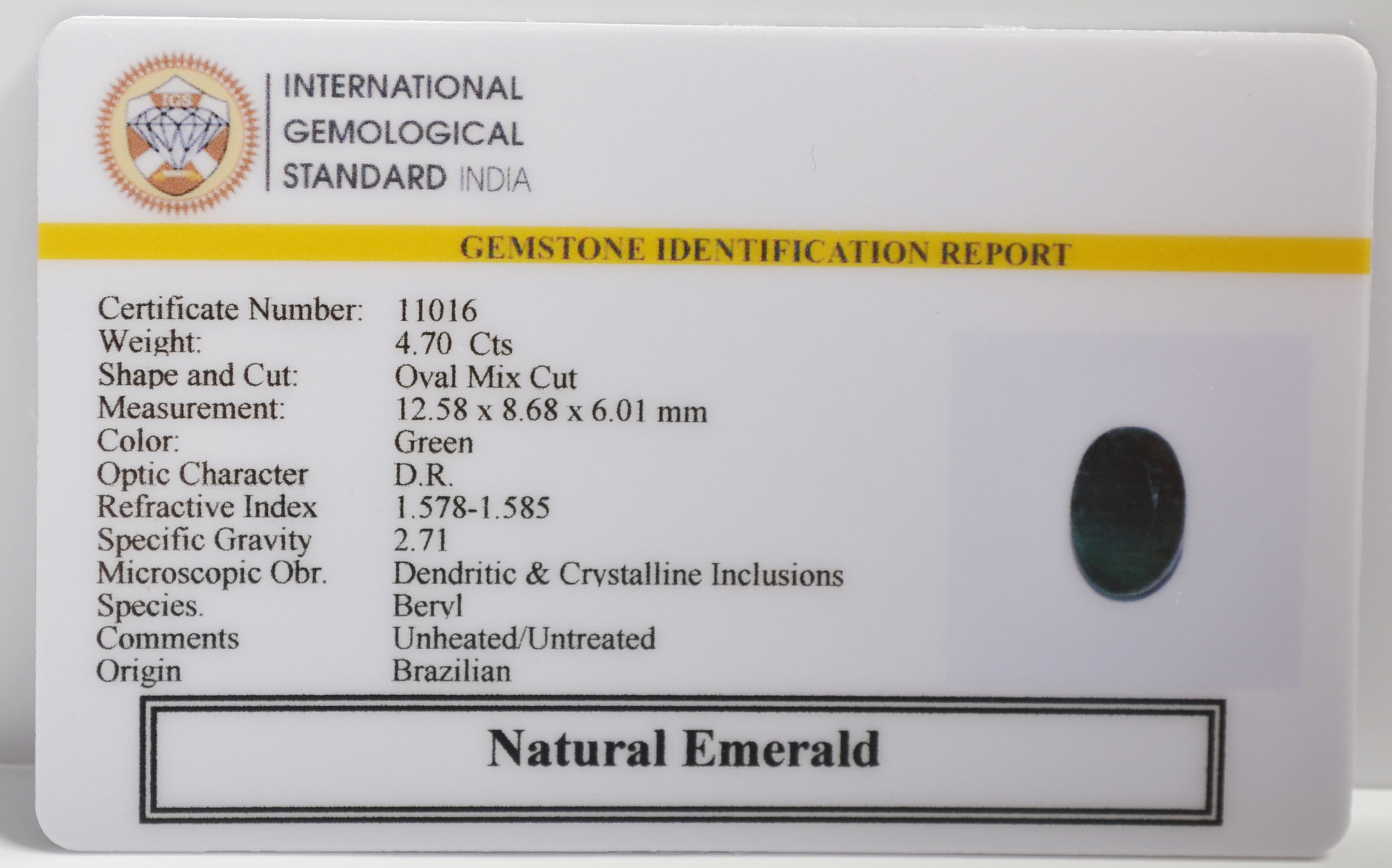 EMR22568 2 EMERALD 4.7 Ct.