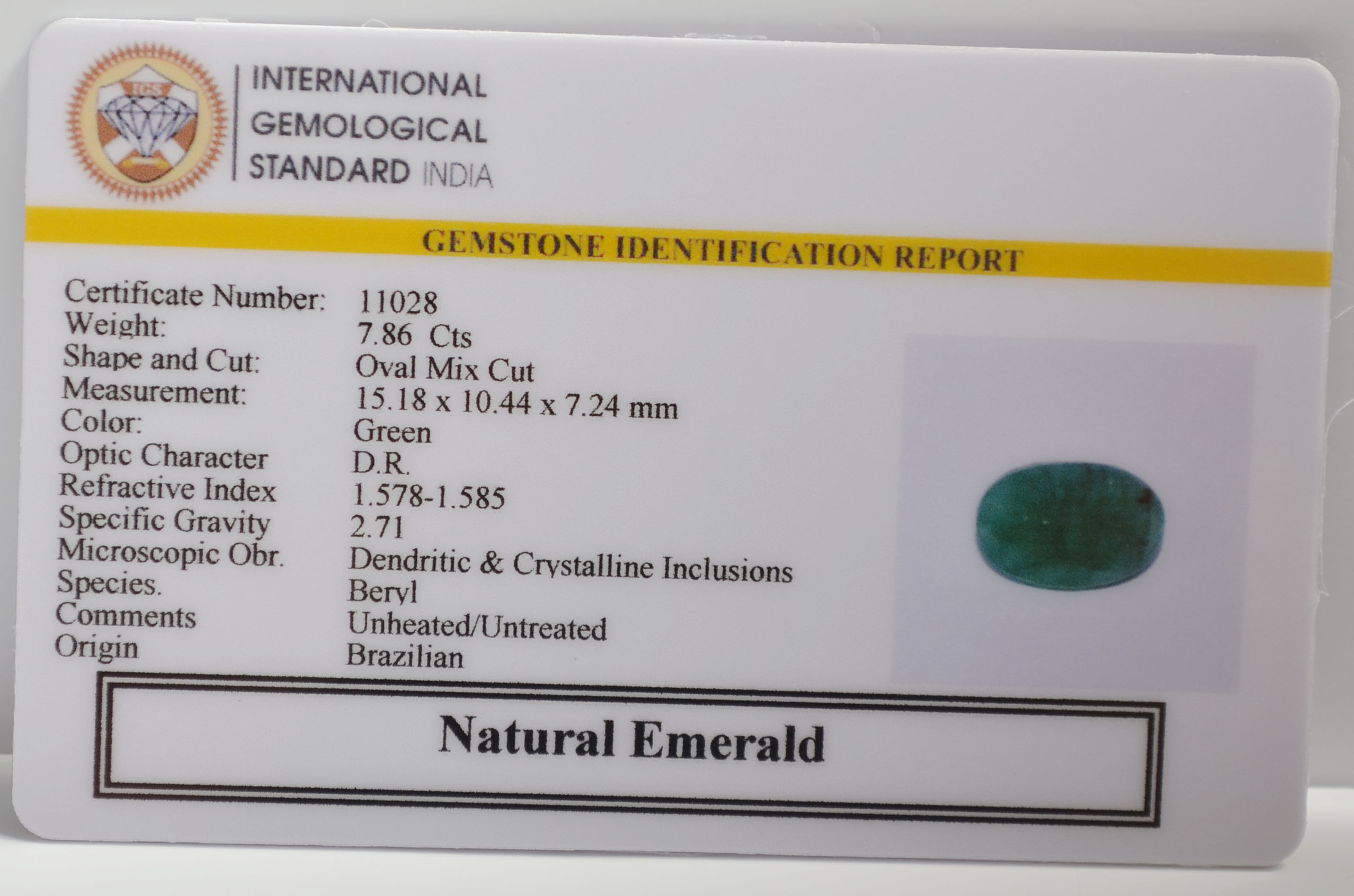 EMR22575 2 EMERALD 7.86 Ct.