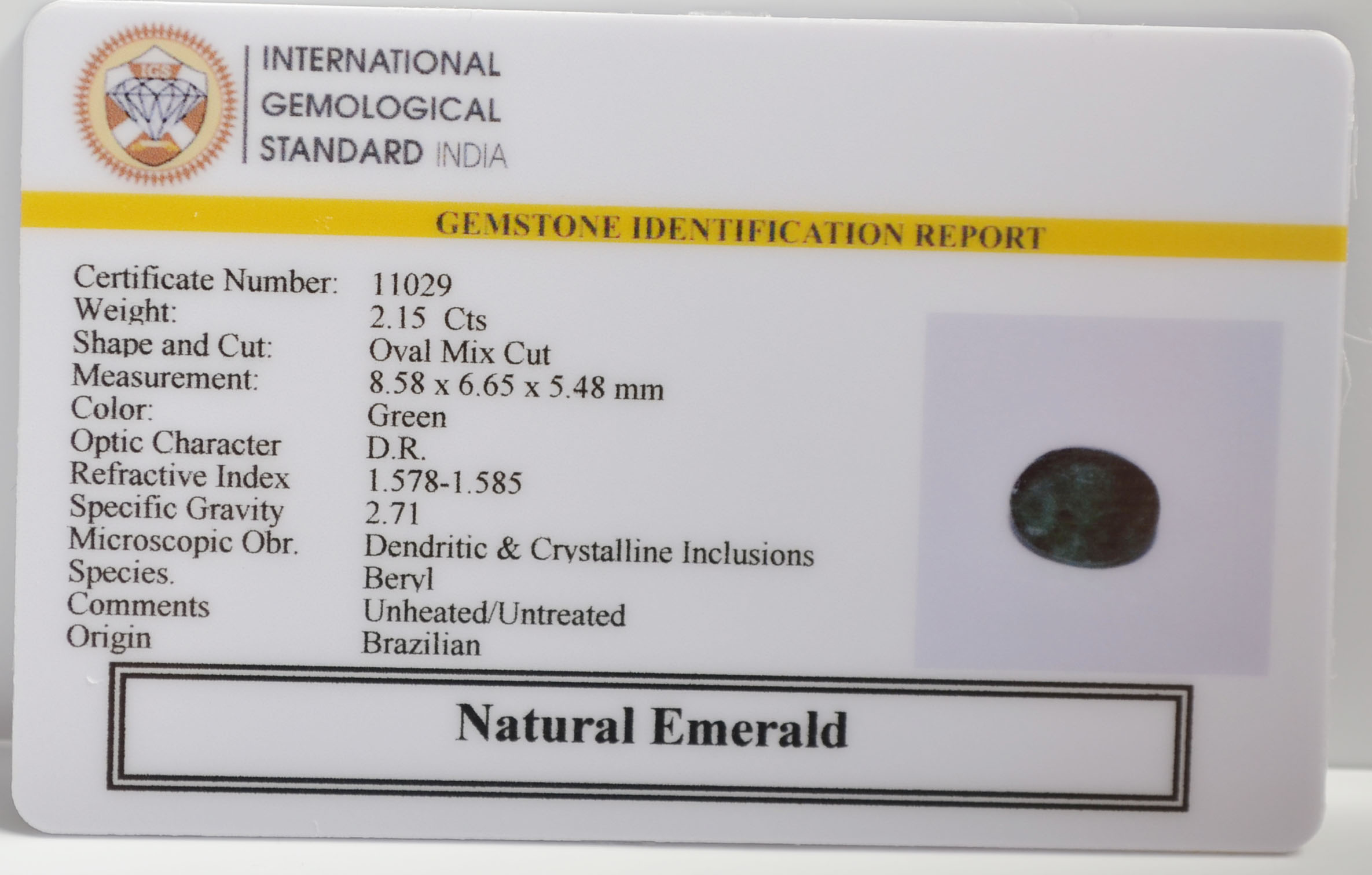 EMR22576 2 EMERALD 2.15 Ct.