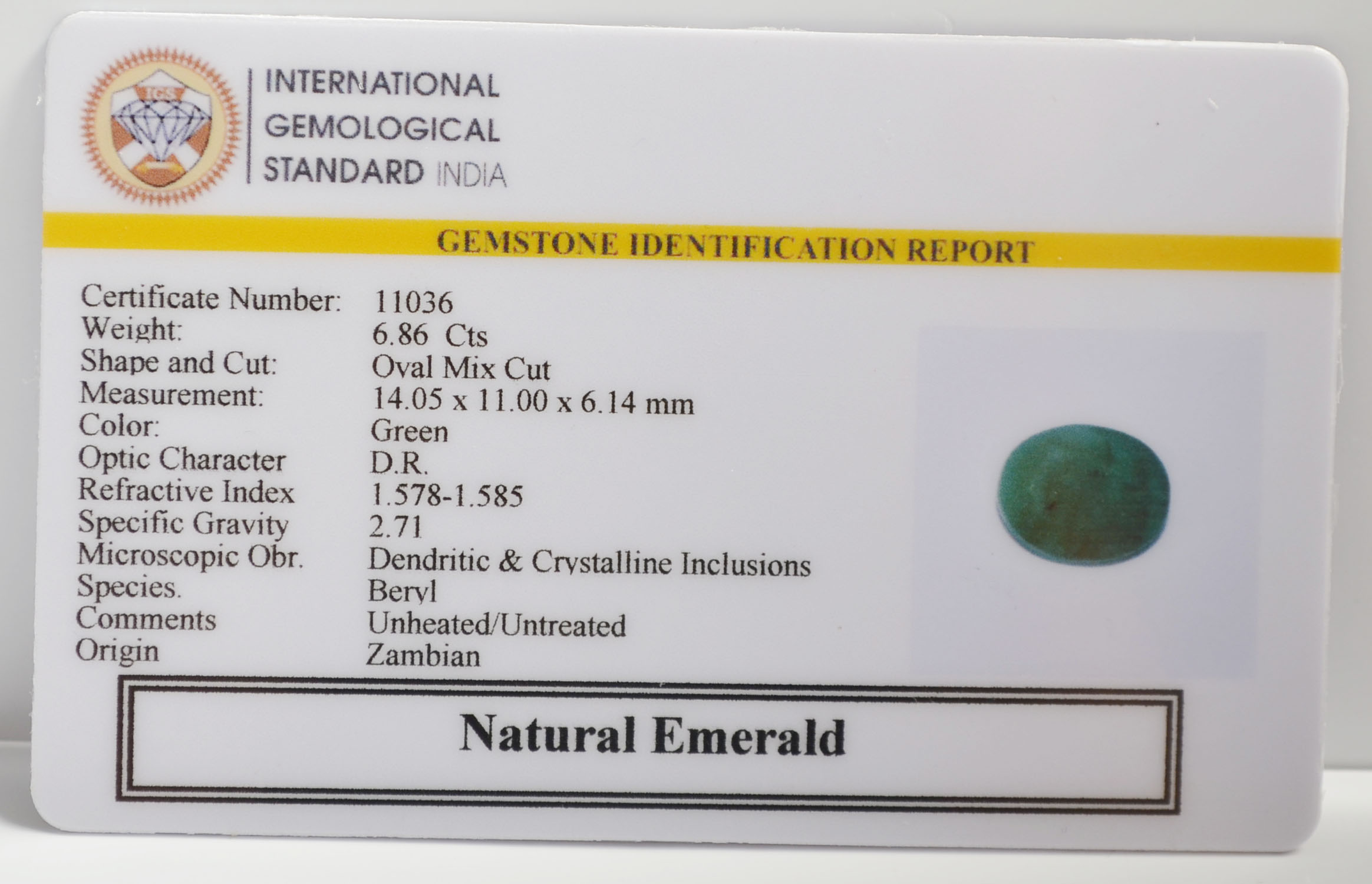 EMERALD 6.86 Ct. 3 EMR22583 2 EMERALD 6.86 Ct.