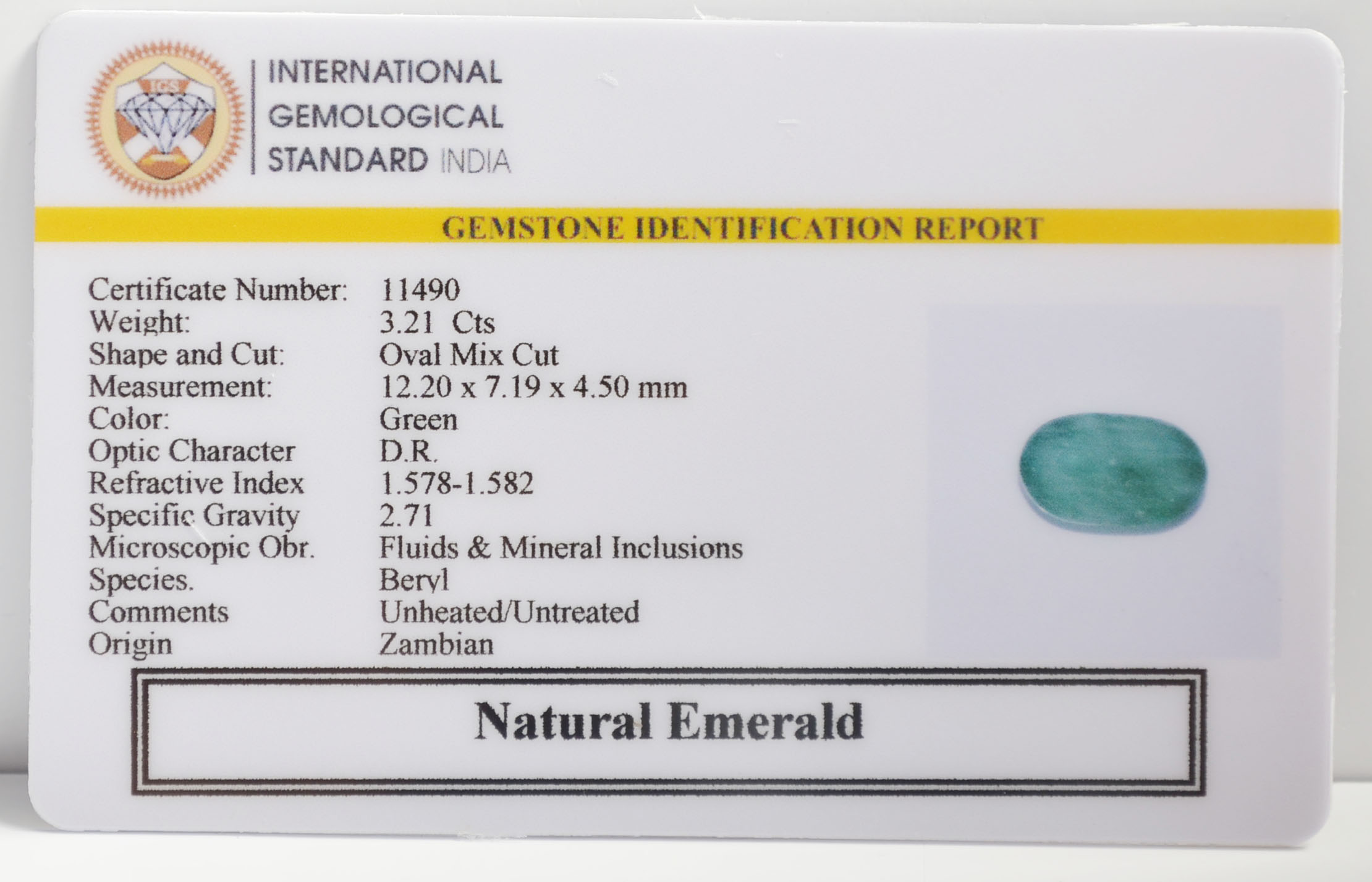 EMR22609 2 EMERALD 3.21 Ct.
