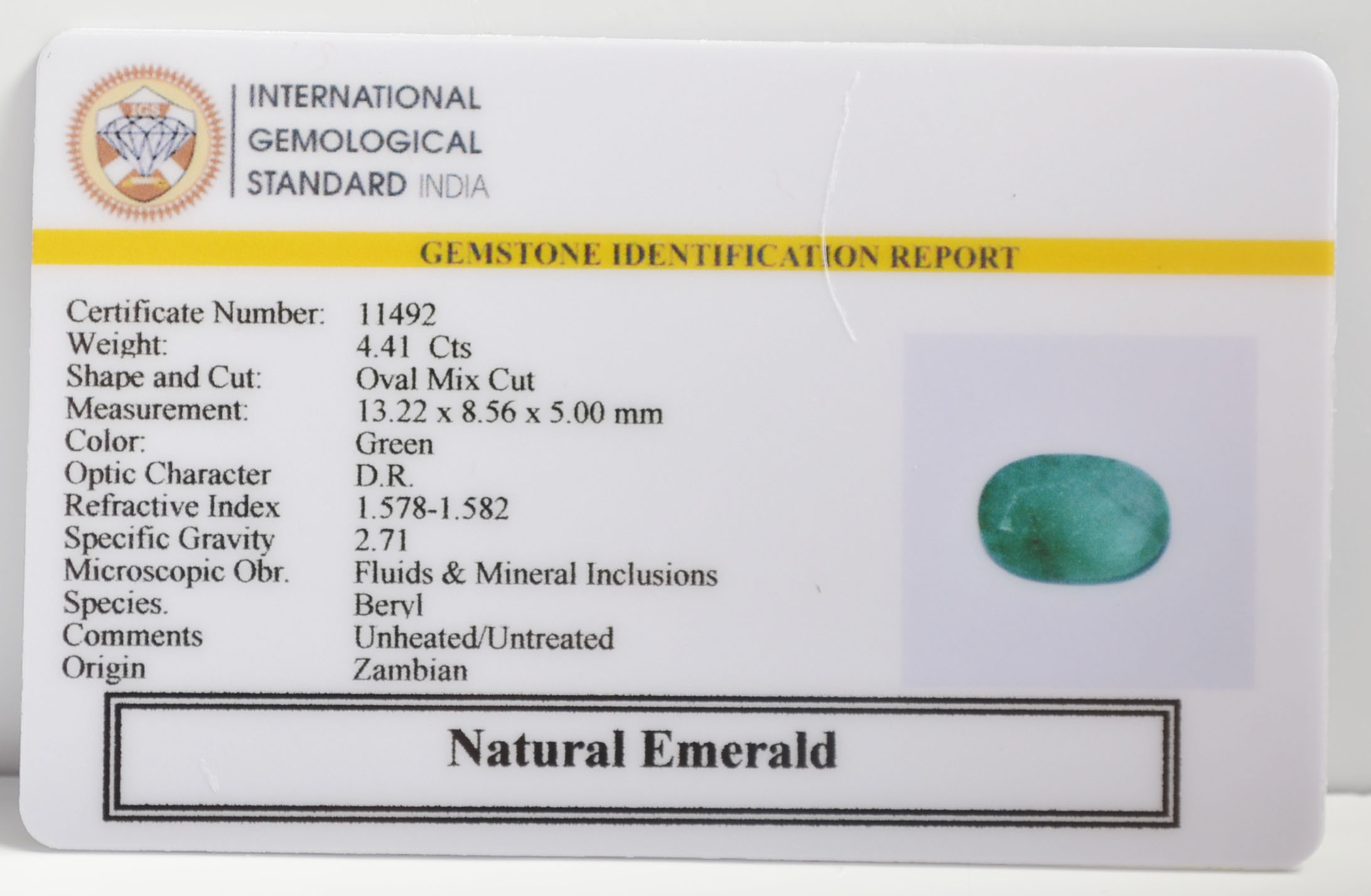 EMR22611 2 EMERALD 4.41 Ct.