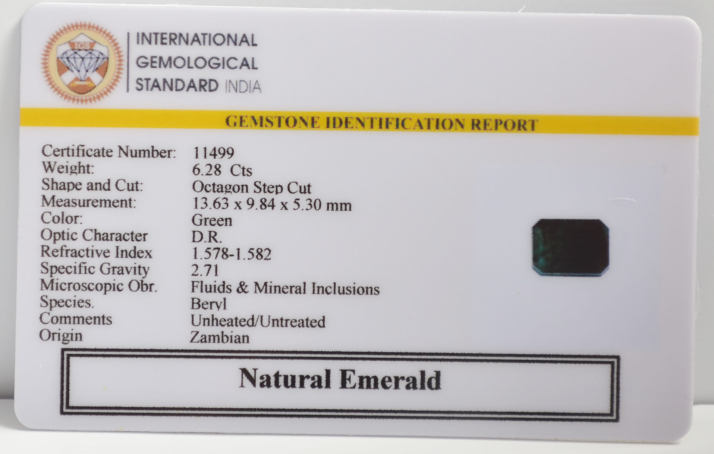 EMR22618 2 EMERALD 6.28 Ct.