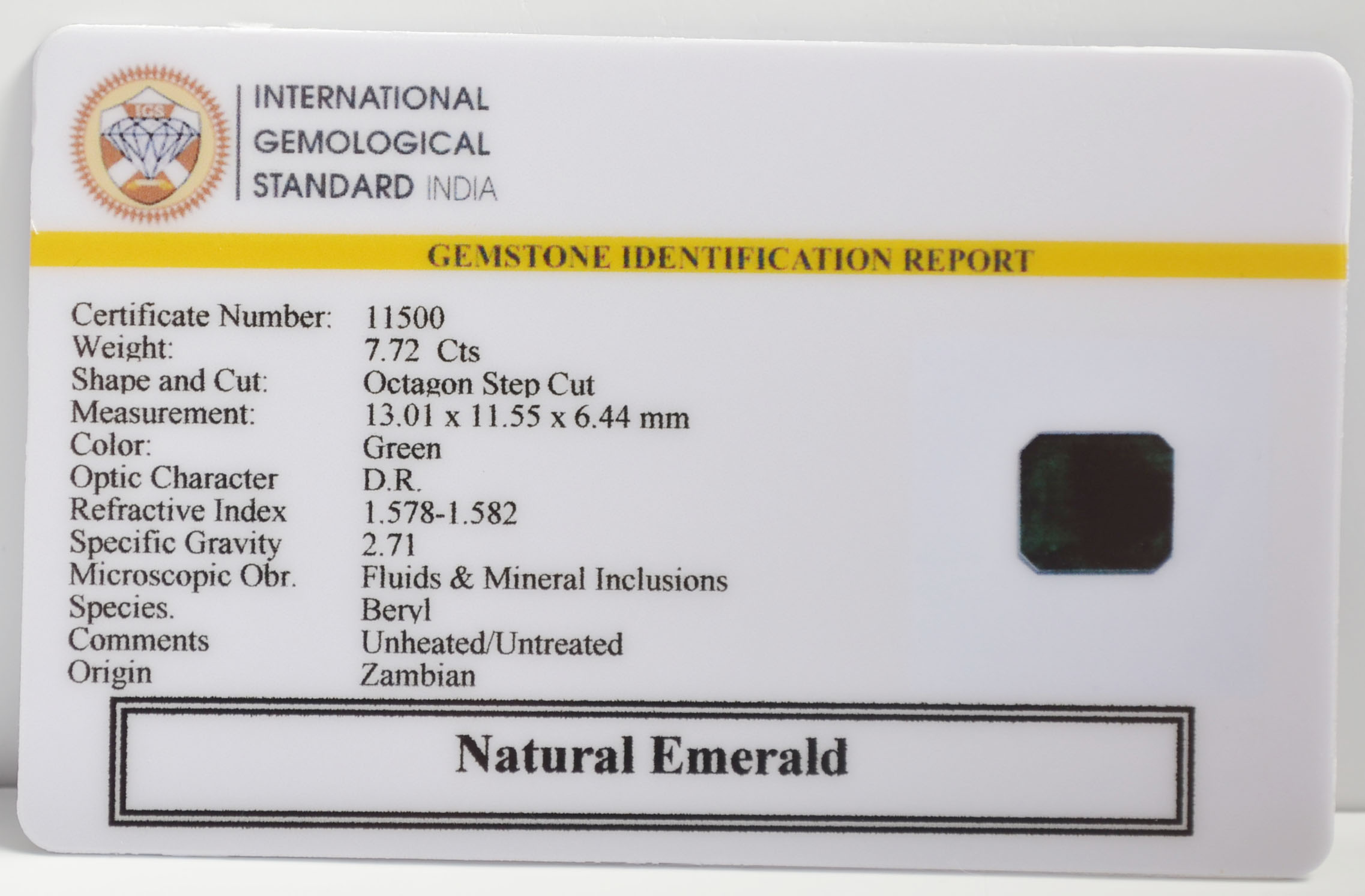 EMR22619 2 EMERALD 7.72 Ct.