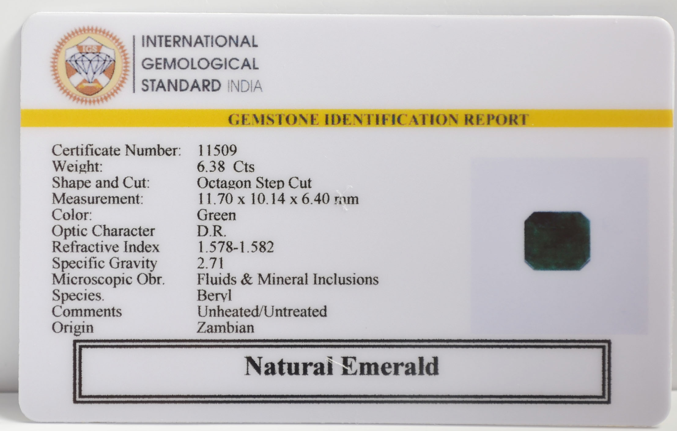 EMR22624 2 EMERALD 6.38 Ct.