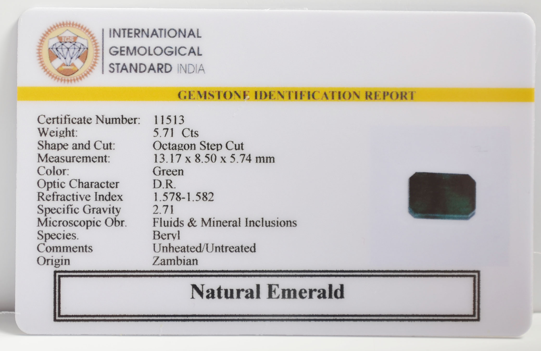 EMR22628 2 EMERALD 5.71 Ct.