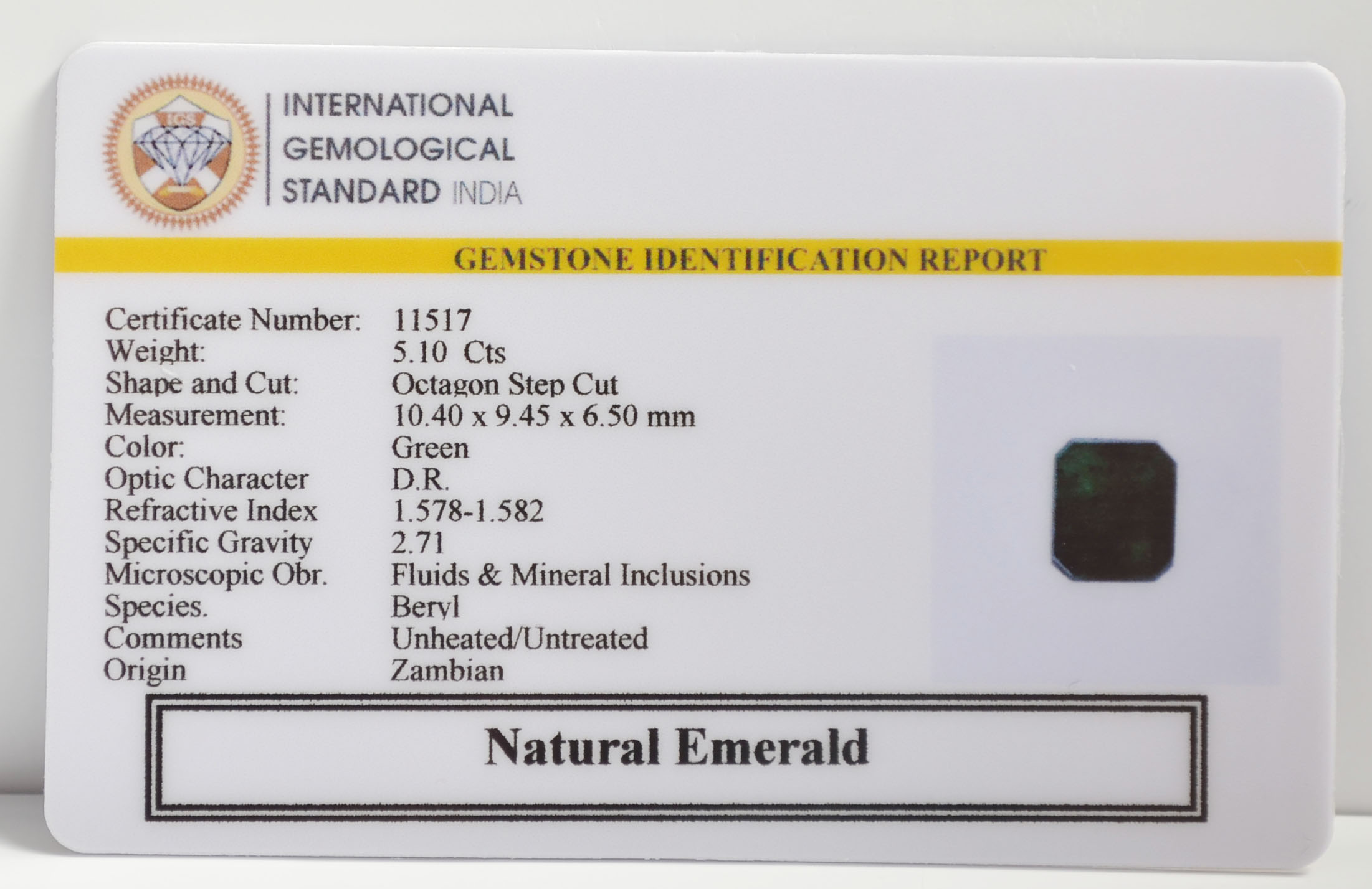 EMR22630 2 EMERALD 5.1 Ct.