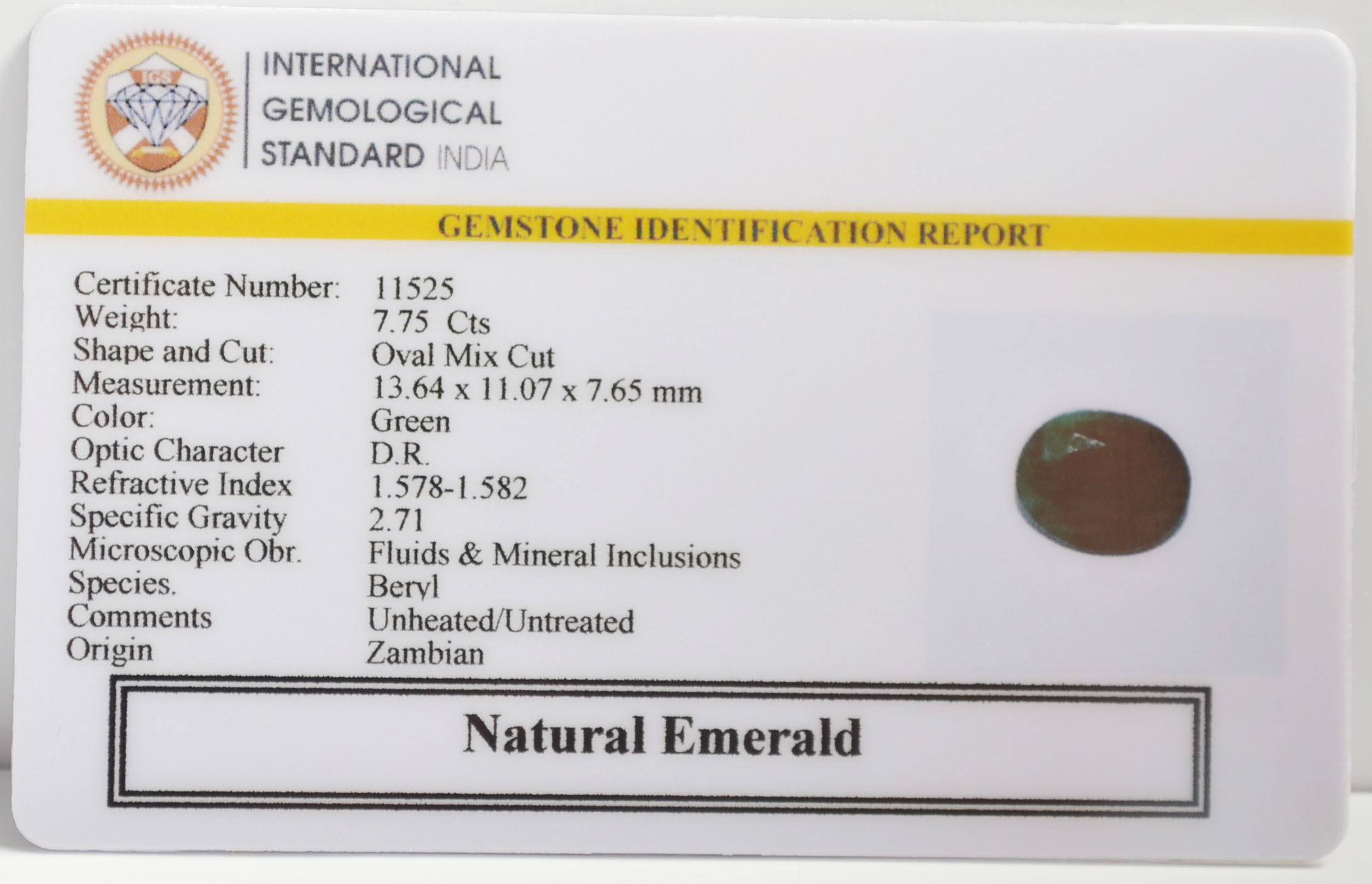 EMR22637 2 EMERALD 7.75 Ct.
