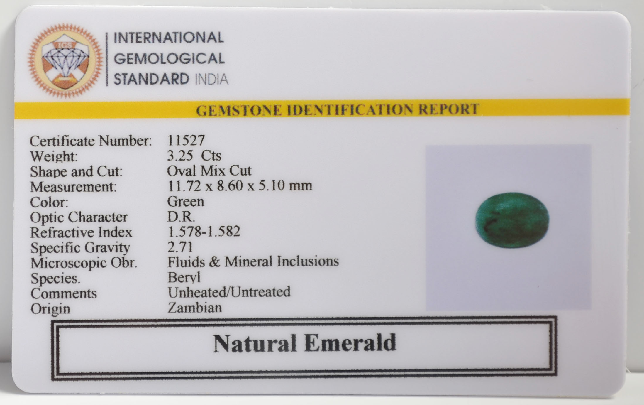 EMR22639 2 EMERALD 3.25 Ct.