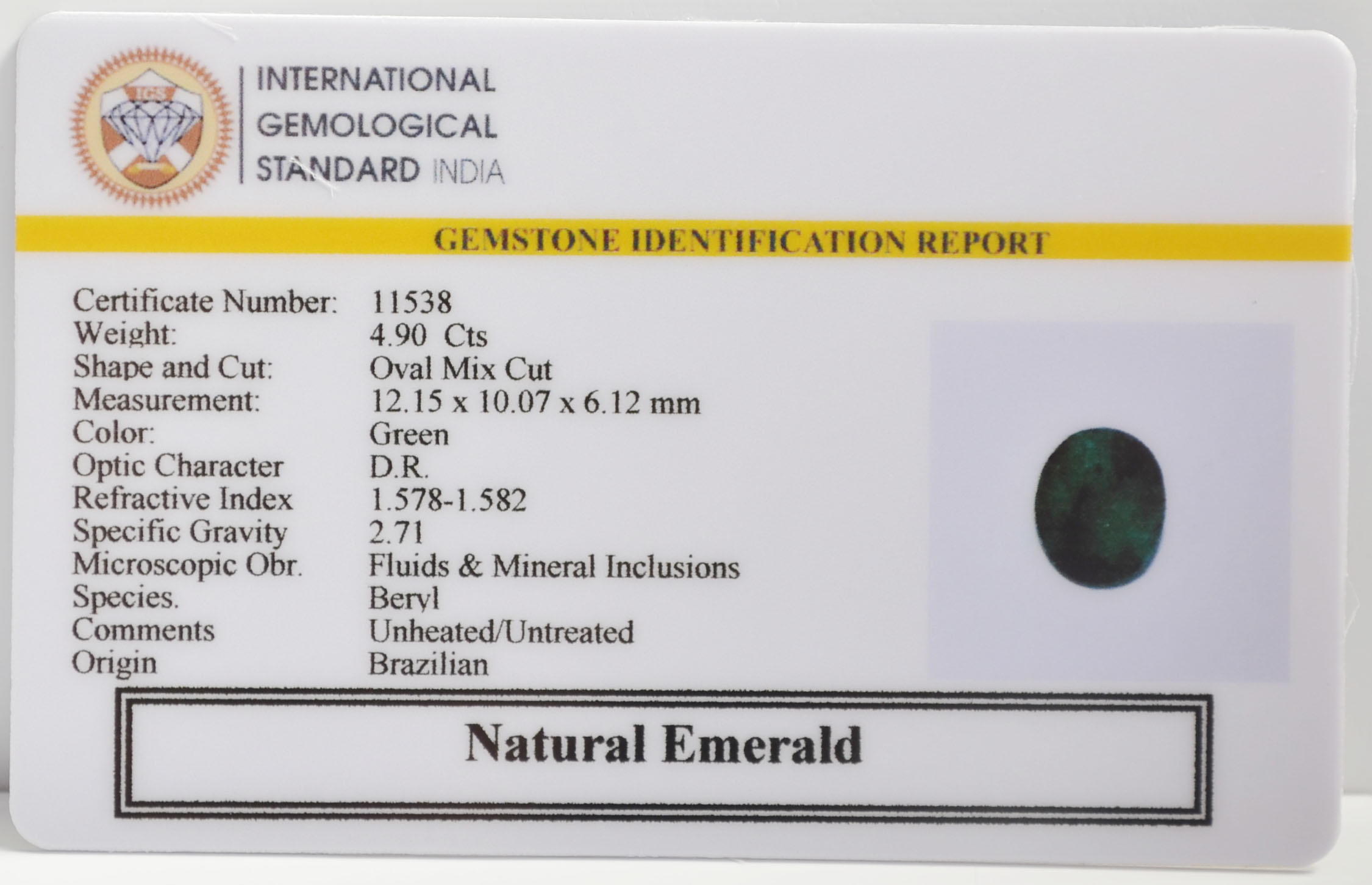 EMR22647 2 EMERALD 4.9 Ct.