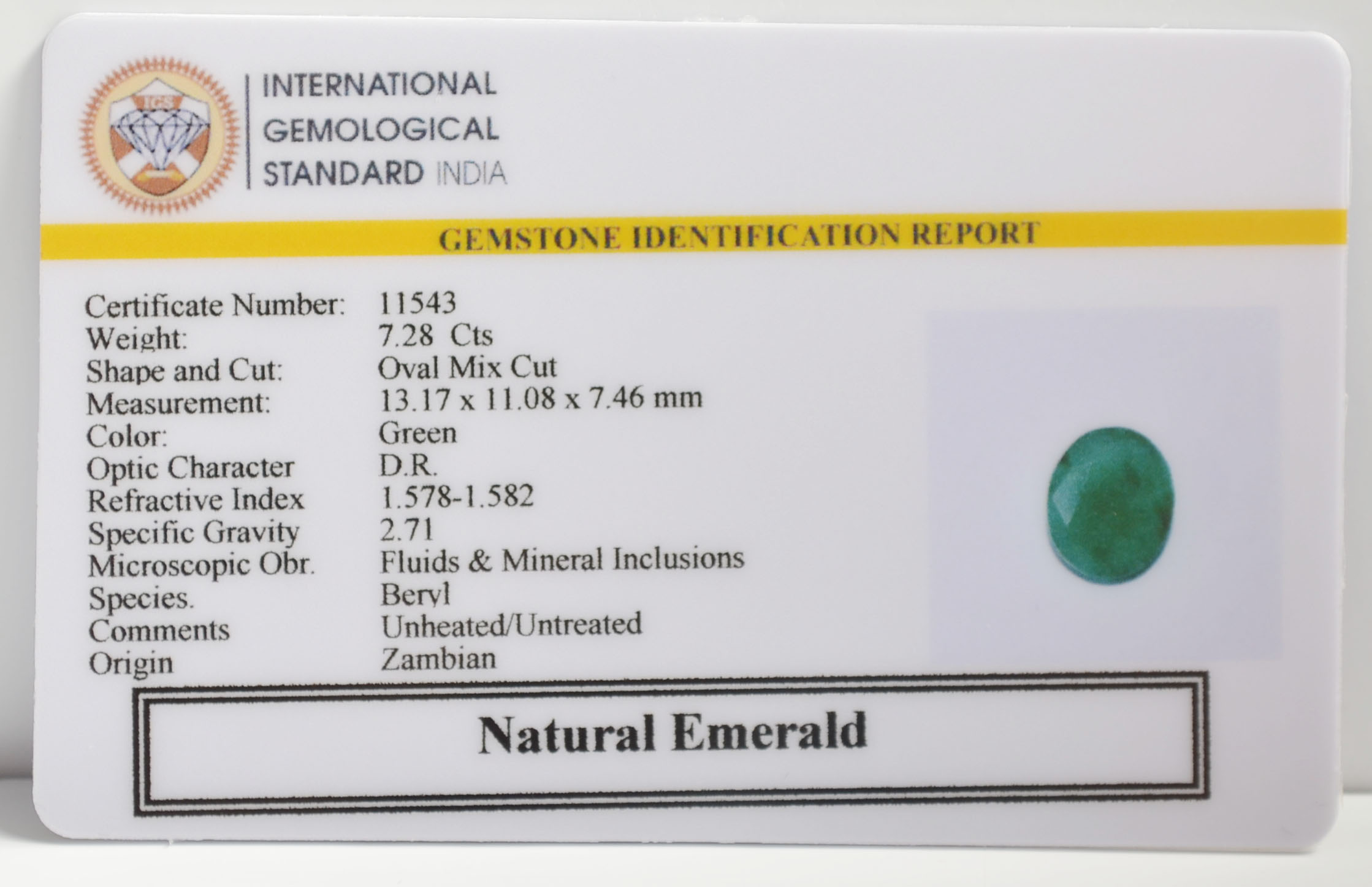 EMR22650 2 EMERALD 7.28 Ct.