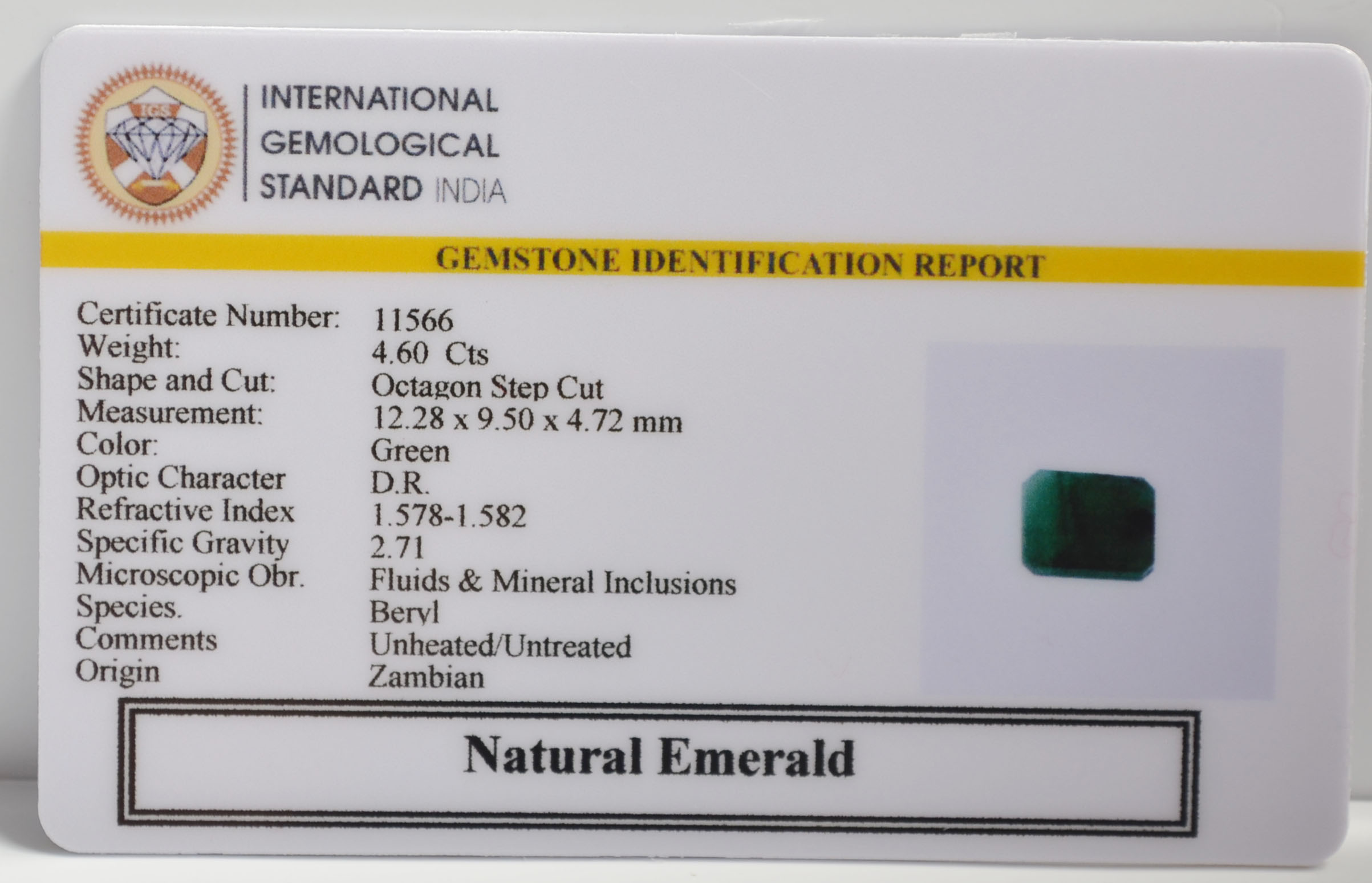 EMR22658 2 EMERALD 4.6 Ct.