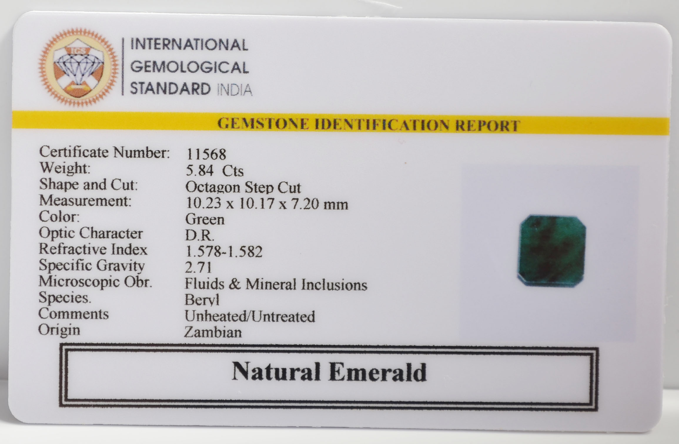 EMR22660 2 EMERALD 5.84 Ct.