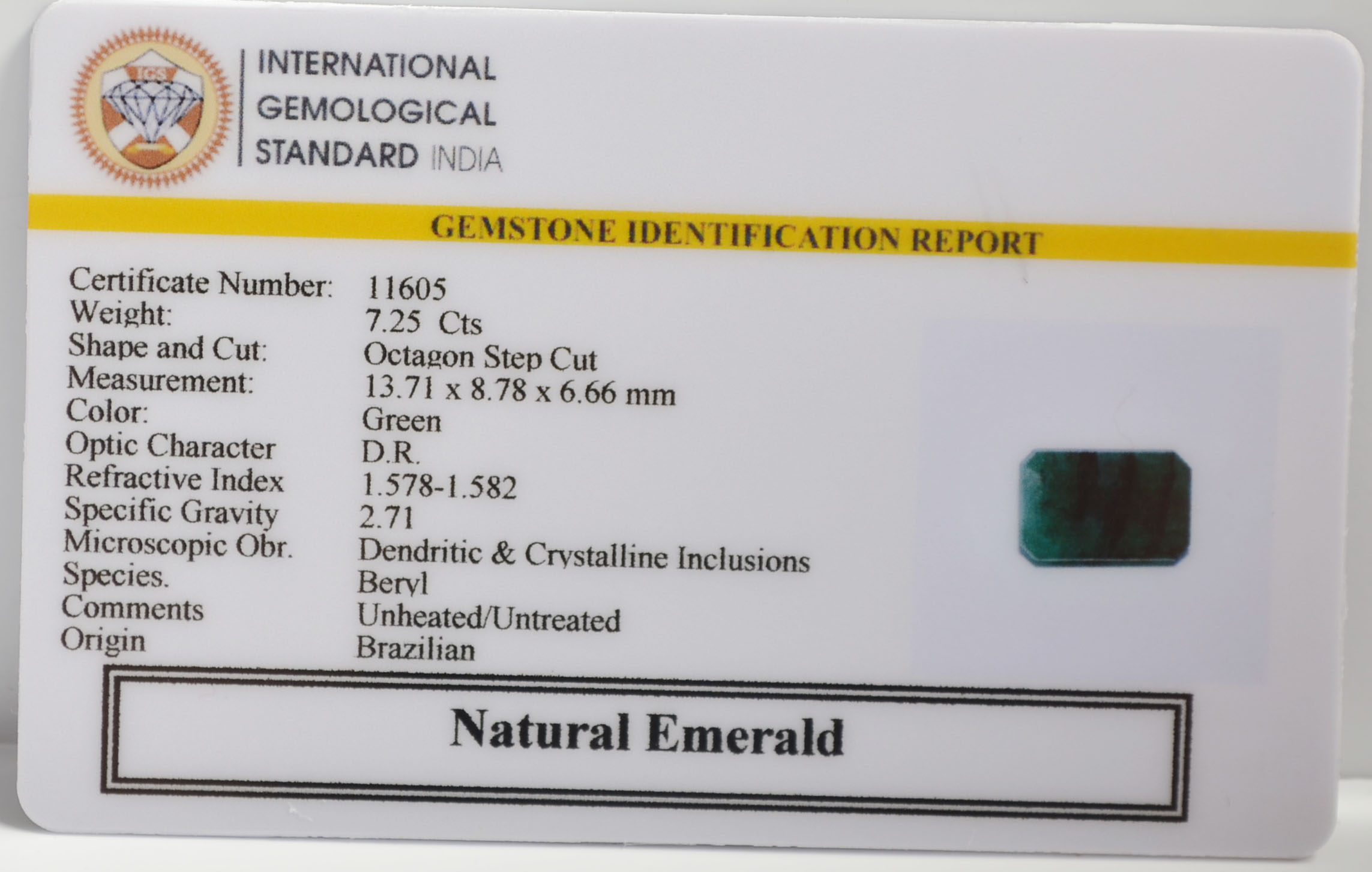 EMR22688 2 EMERALD 7.25 Ct.