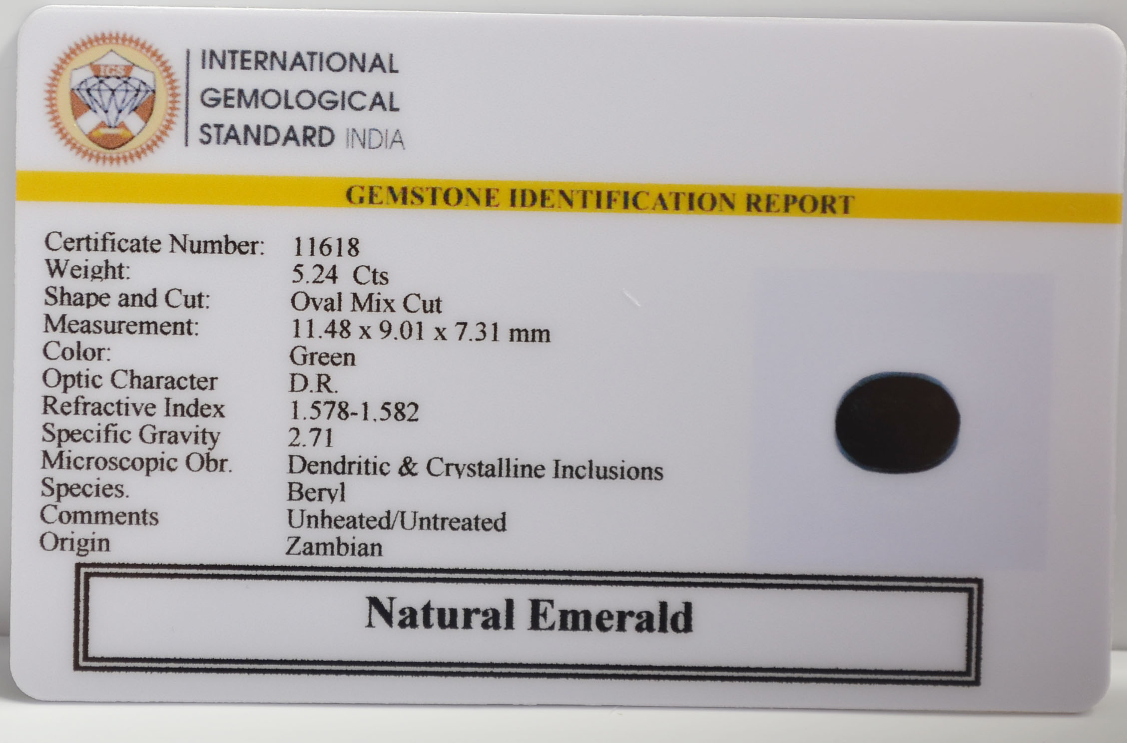 EMR22699 2 EMERALD 5.24 Ct.