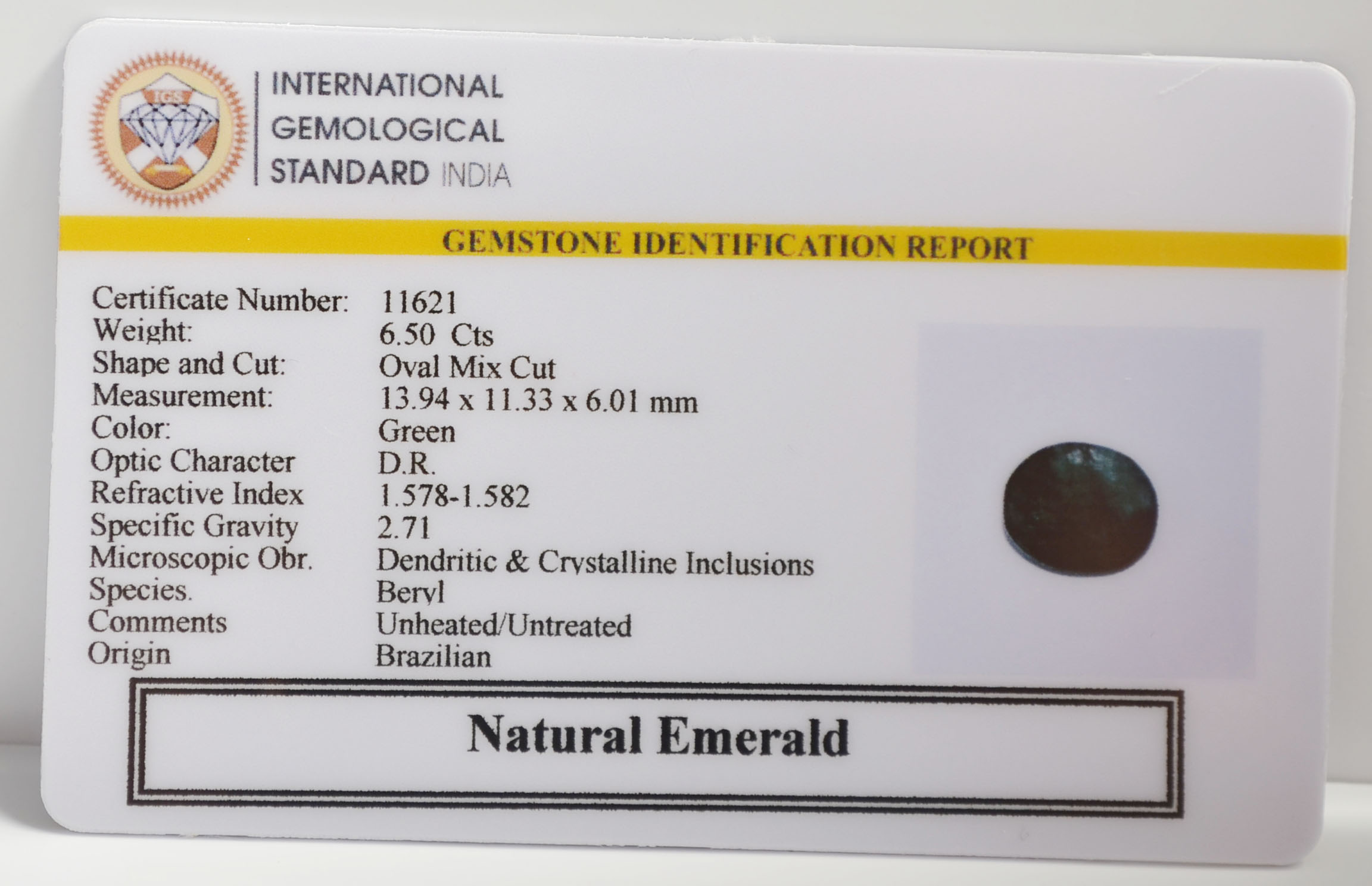 EMR22702 2 EMERALD 6.5 Ct.