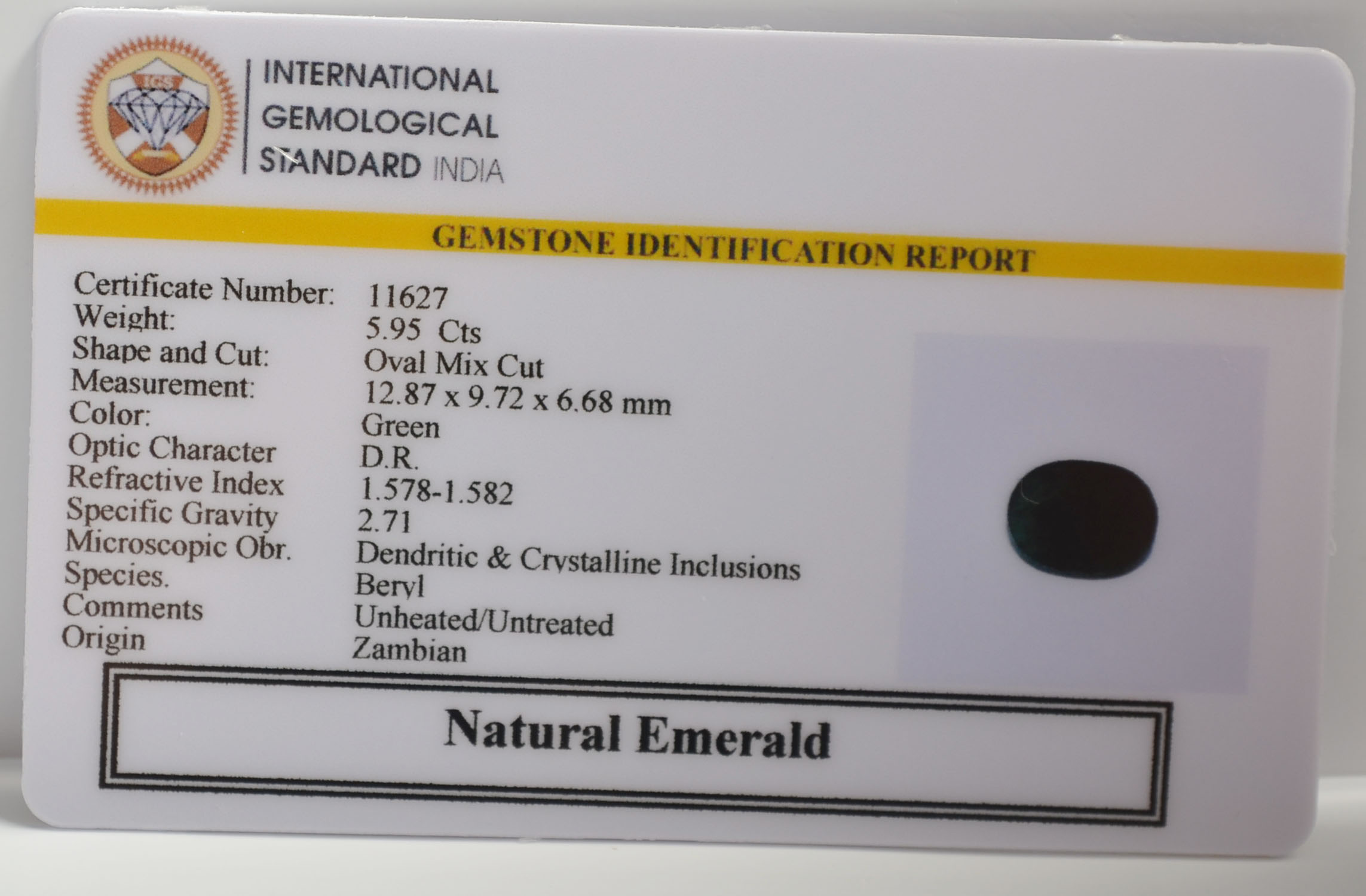 EMR22706 2 EMERALD 5.95 Ct.