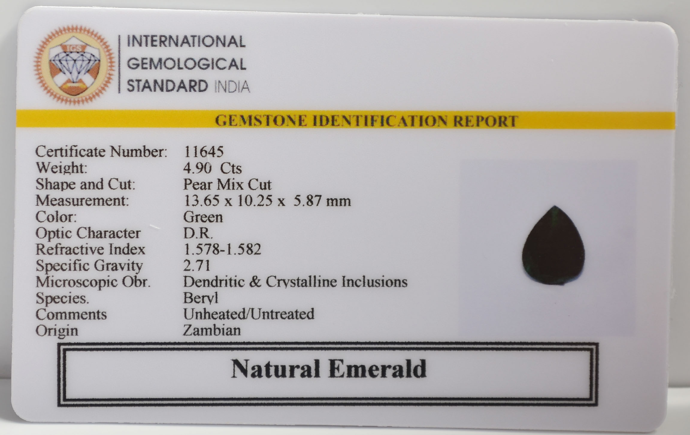 EMR22719 2 EMERALD 4.9 Ct.