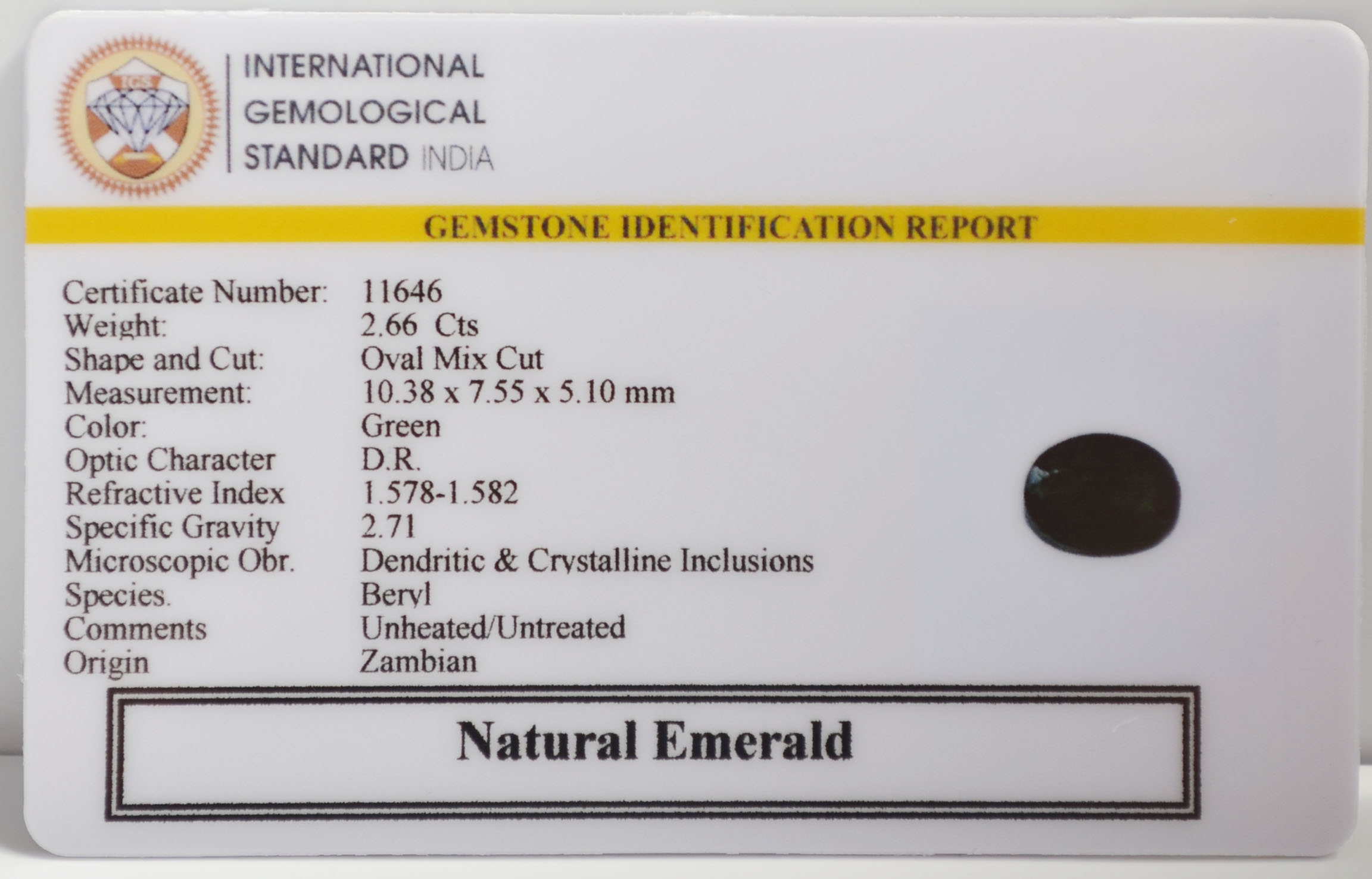 EMR22720 2 EMERALD 2.66 Ct.