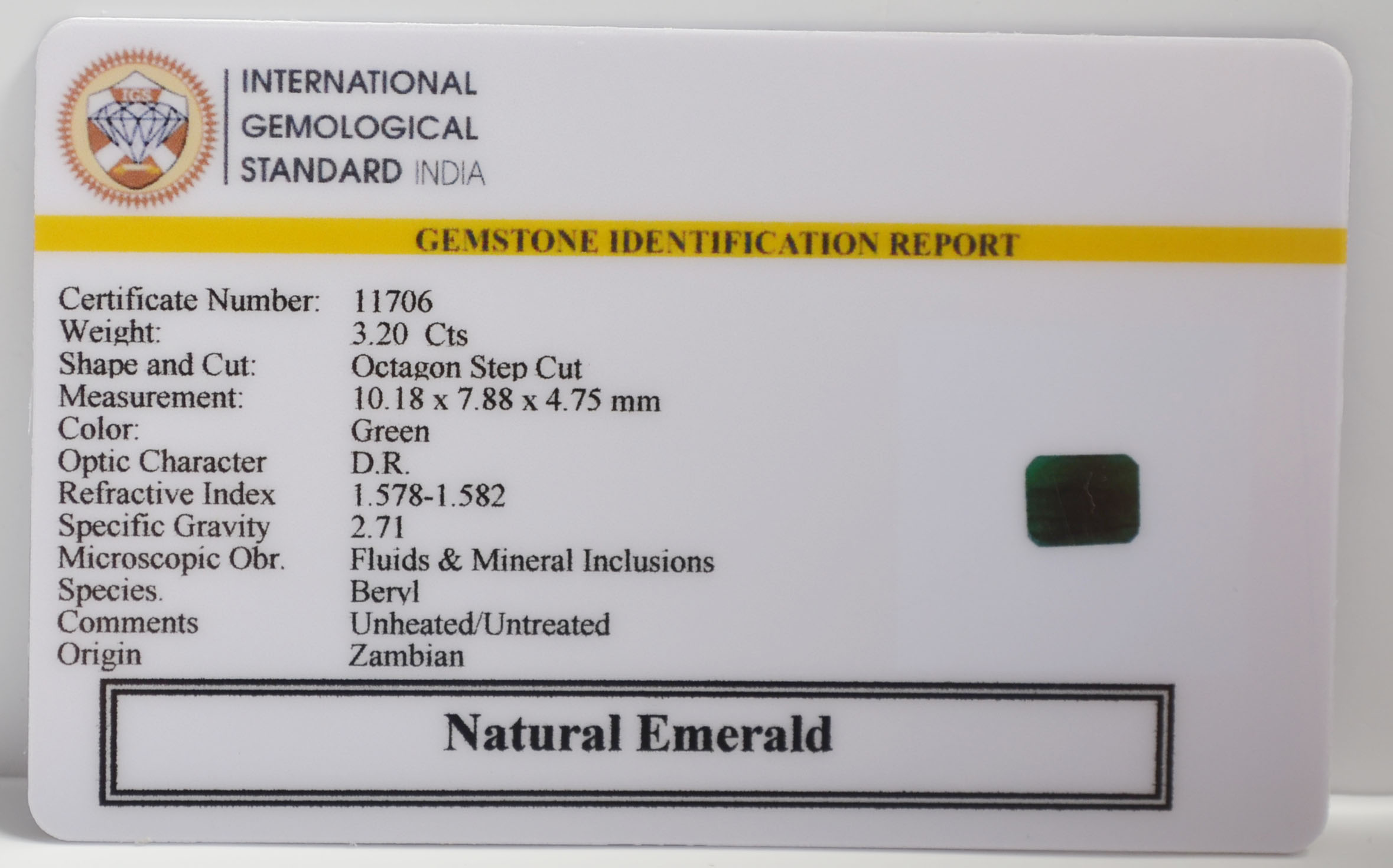 EMR22726 2 EMERALD 3.2 Ct.