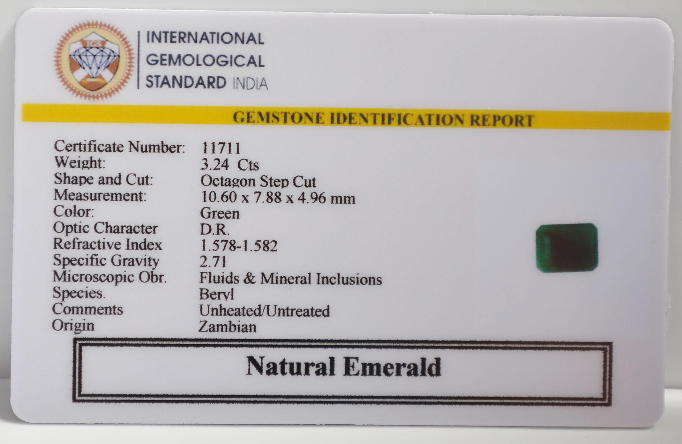 EMR22728 2 EMERALD 3.24 Ct.