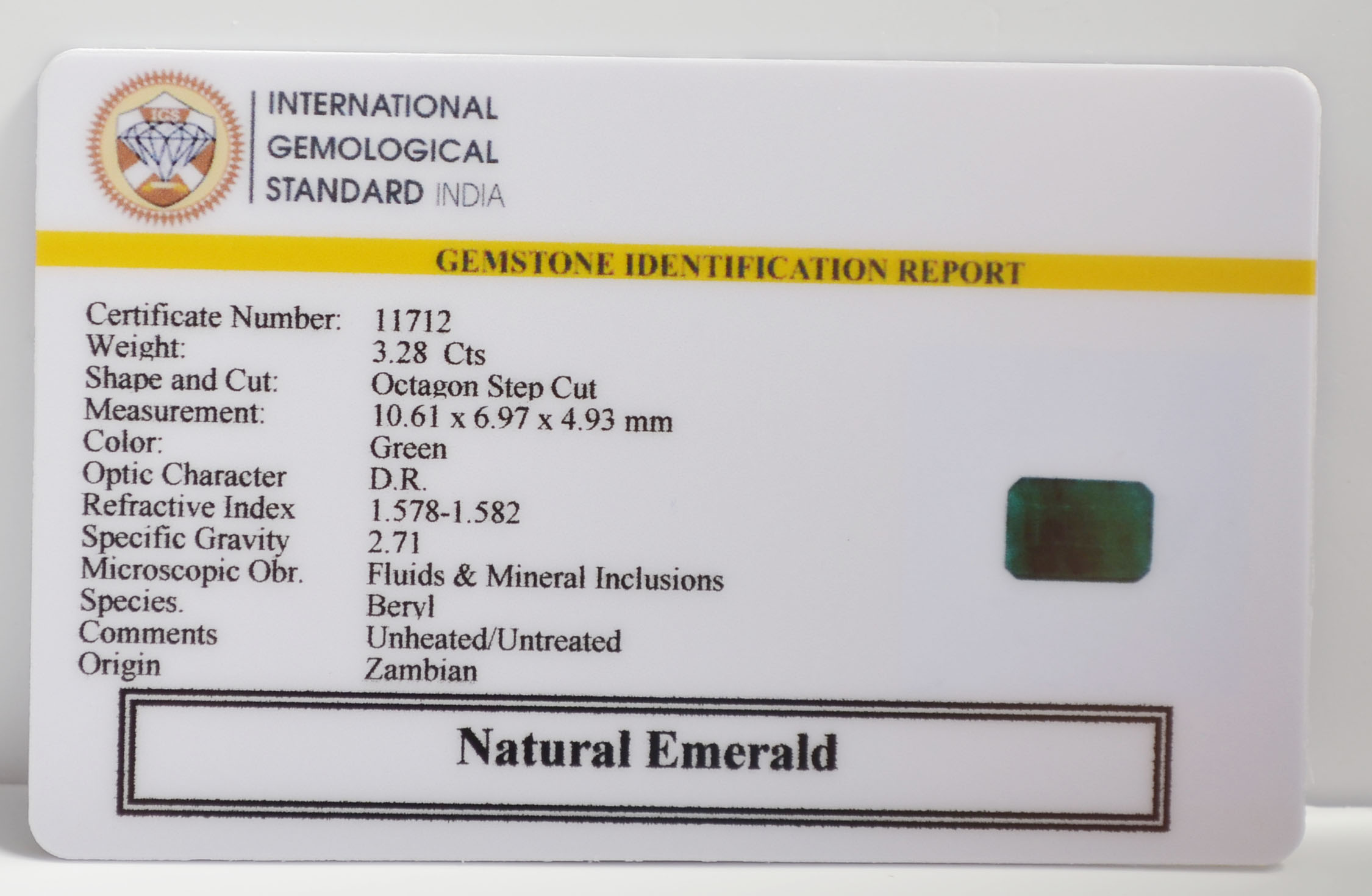 EMR22729 2 EMERALD 3.28 Ct.