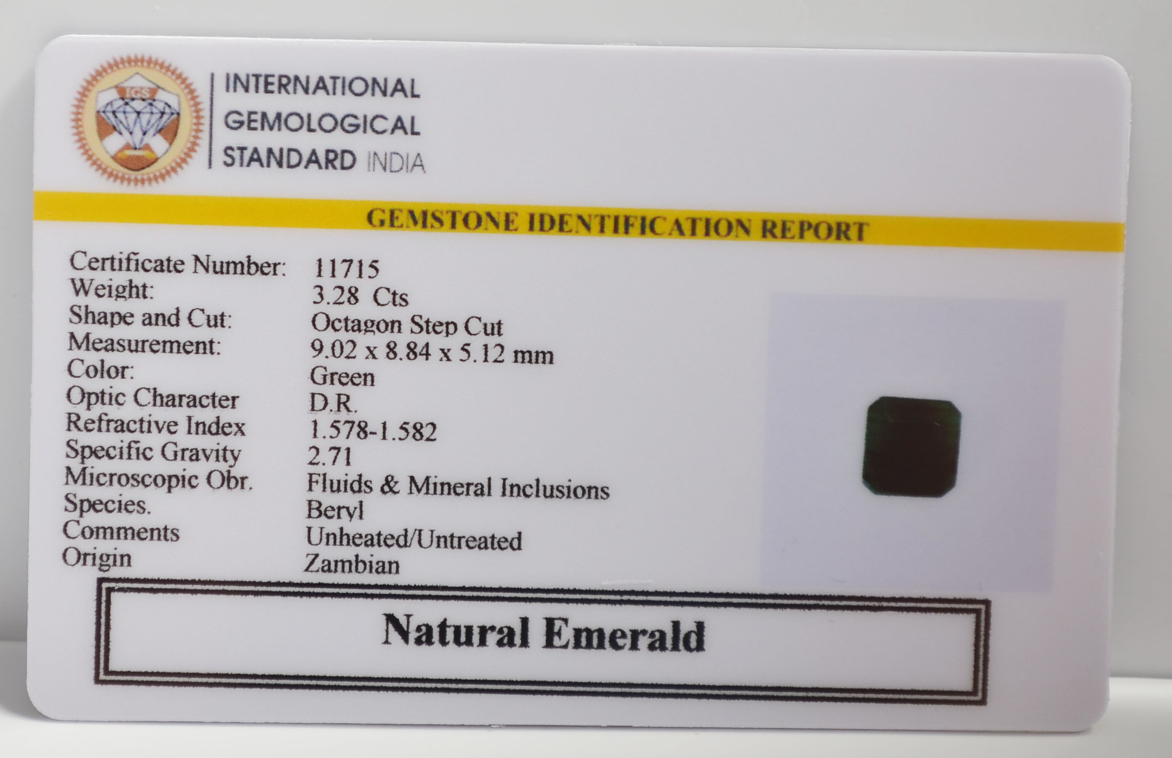 EMR22732 2 EMERALD 3.28 Ct.