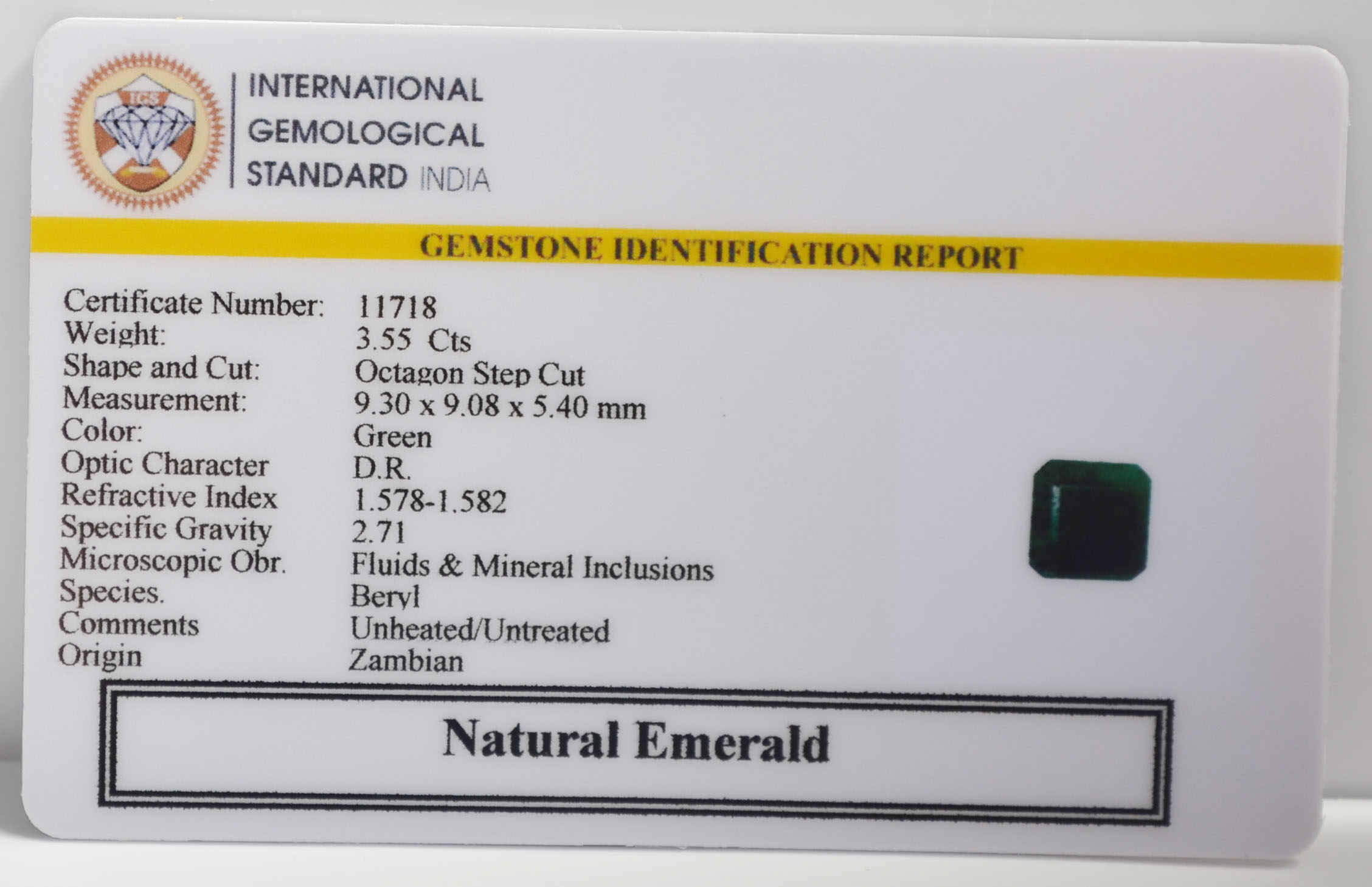 EMR22734 2 EMERALD 3.55 Ct.