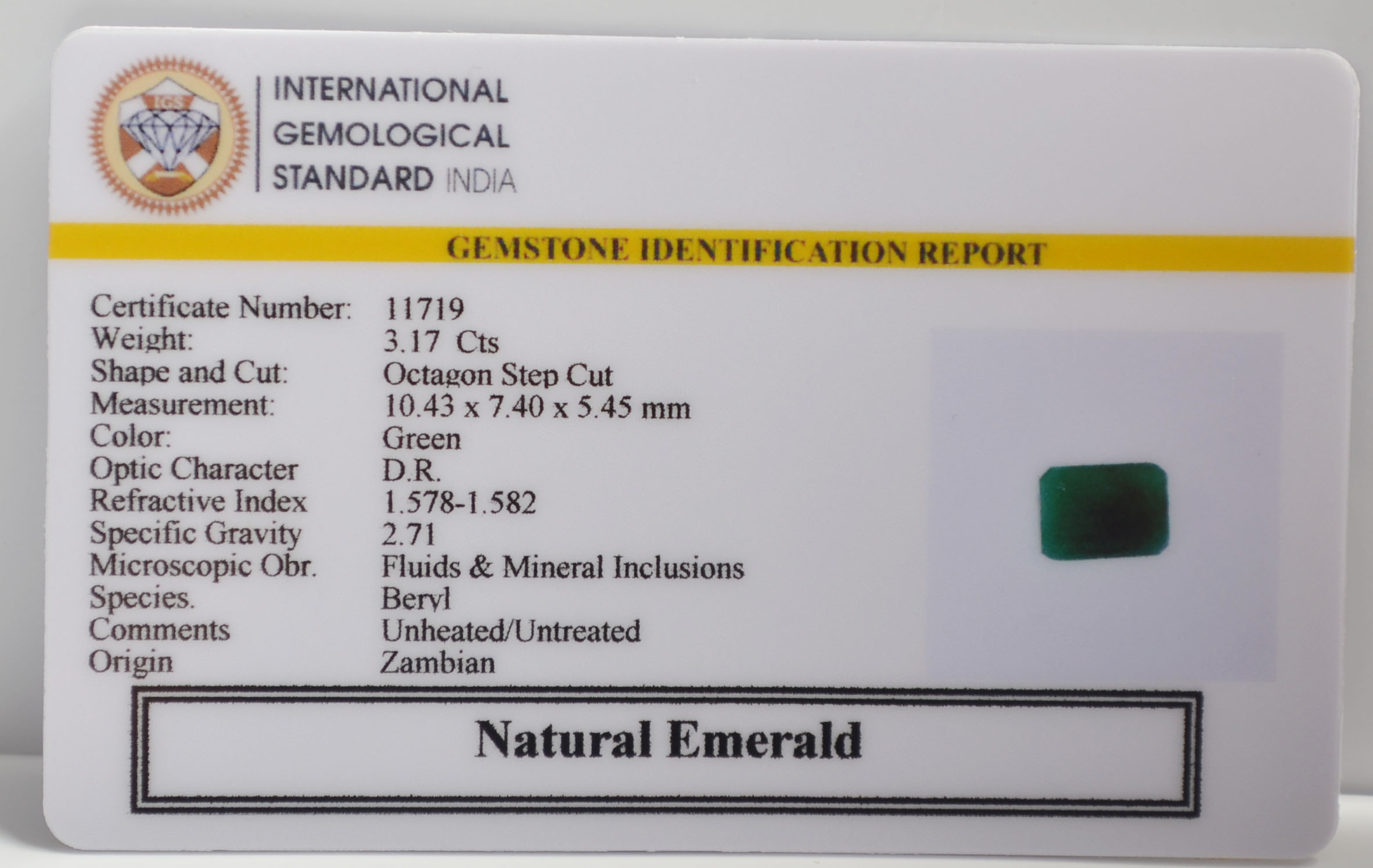 EMR22735 2 EMERALD 3.17 Ct.