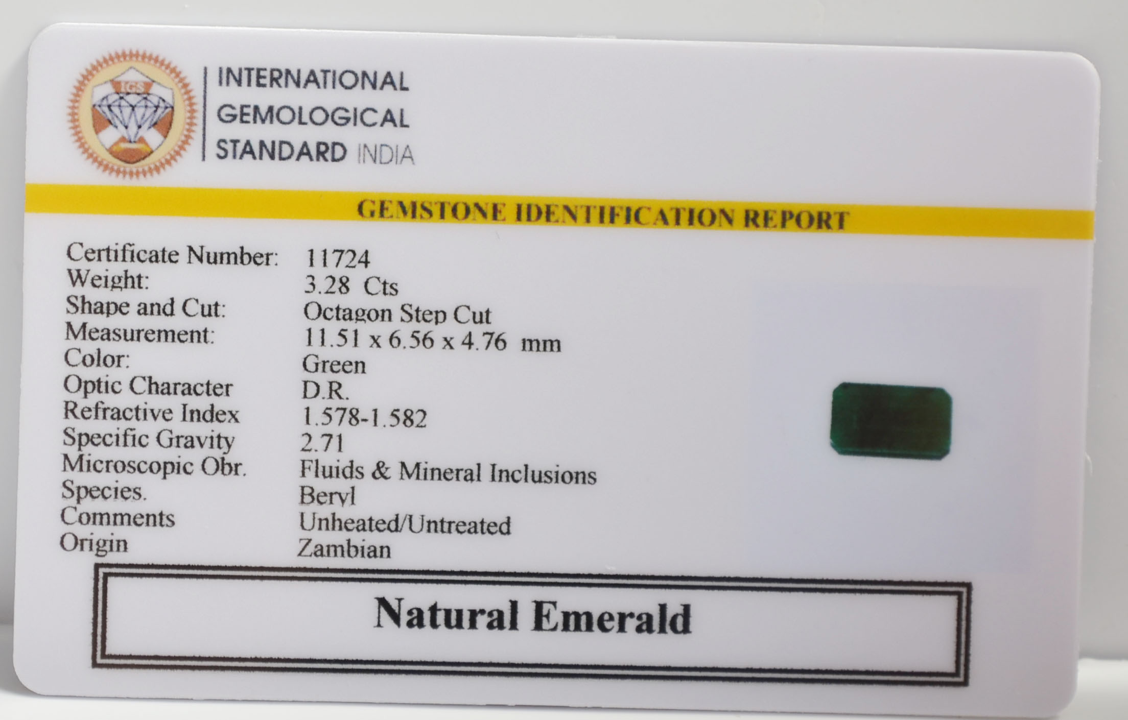 EMR22738 2 EMERALD 3.28 Ct.