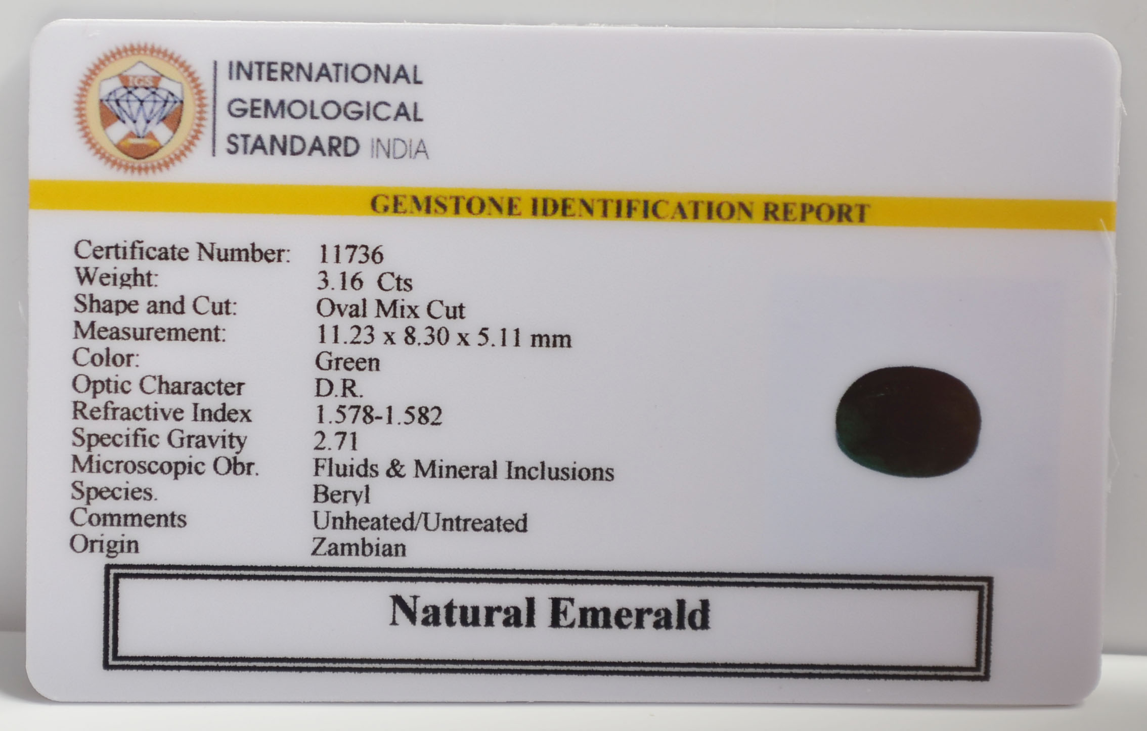 EMERALD 3.16 Ct. 3 EMR22747 2 EMERALD 3.16 Ct.