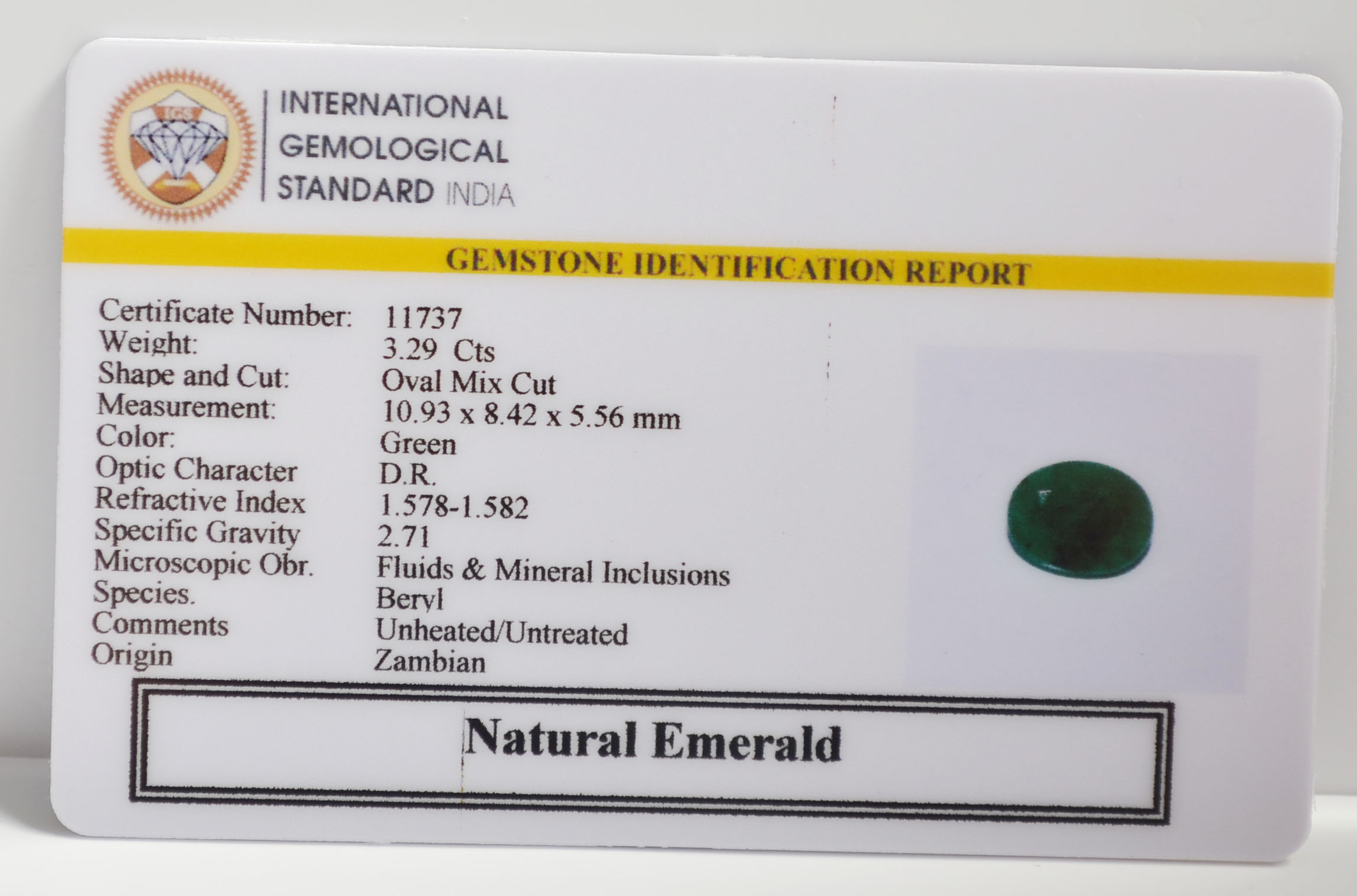 EMR22748 2 EMERALD 3.29 Ct.