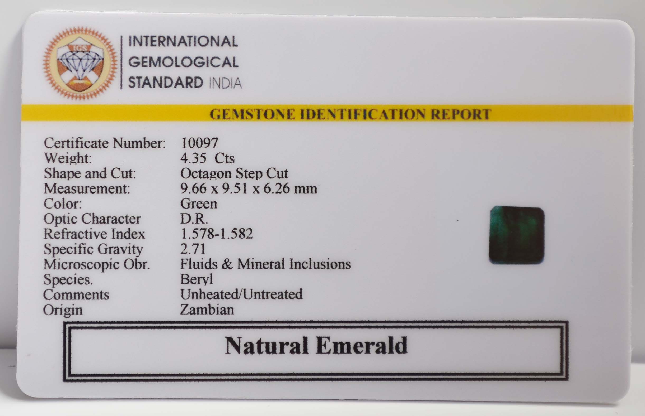 EMERALD 4.35 Ct.