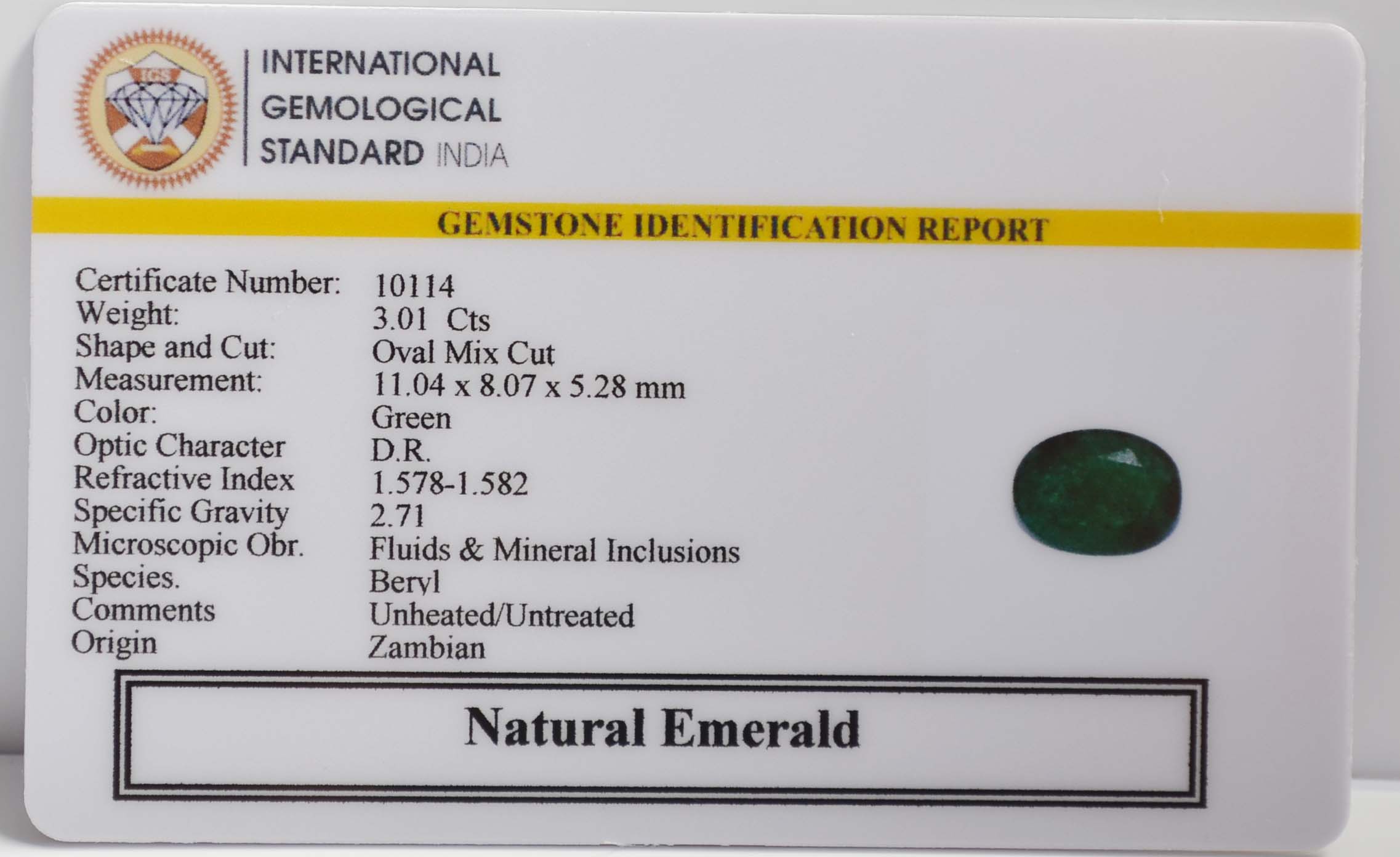 EMRG21447 2 EMERALD 3.01 Ct.