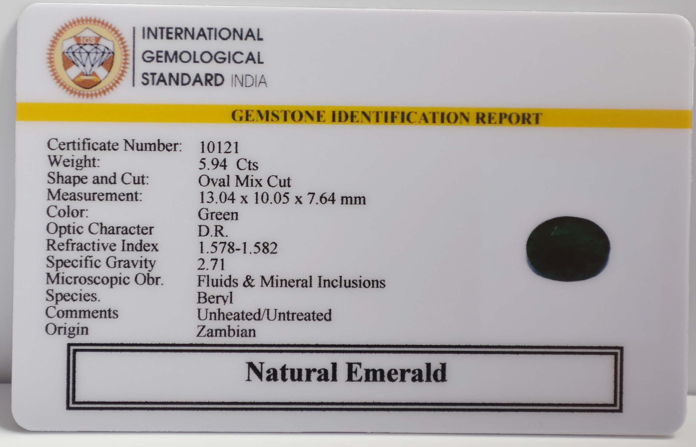 EMERALD 5.94 Ct. 3 EMRG21450 2 EMERALD 5.94 Ct.
