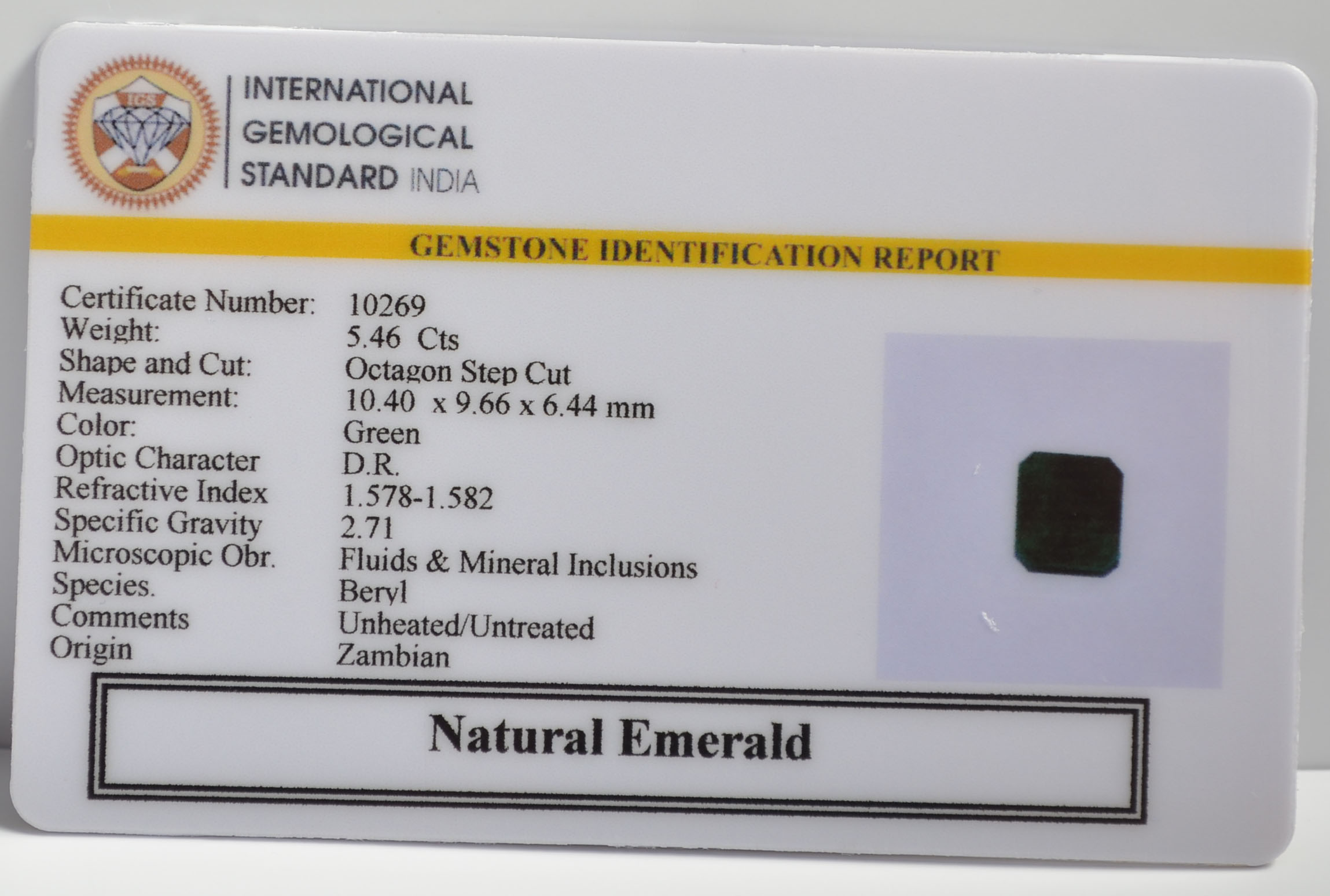 EMRG21468 2 EMERALD 5.46 Ct.